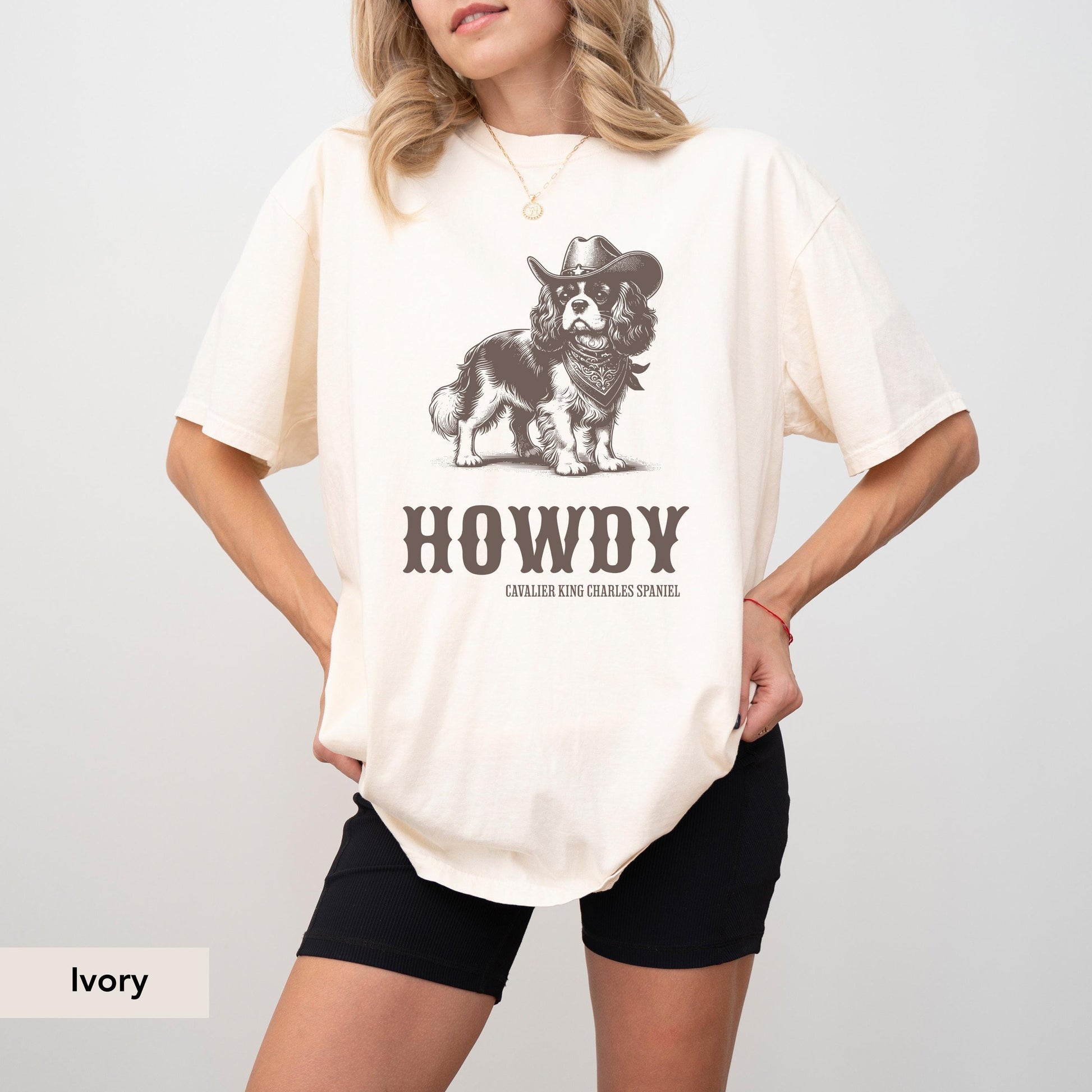 Howdy Cavalier King Charles Spaniel Shirt, Cavalier Spaniel, Cavalier King Charles Spaniel Gift, Cavalier Spaniel mom, Cavalier Cowboy
