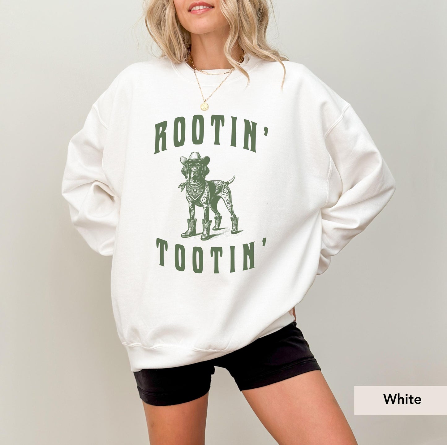 German Shorthaired Pointer Rootin Tootin Sweatshirt, GSP Shirt, German Shorthaired Pointer Gifts, GSP, Dog Cowboy Shirt, GSP Gifts, pointer