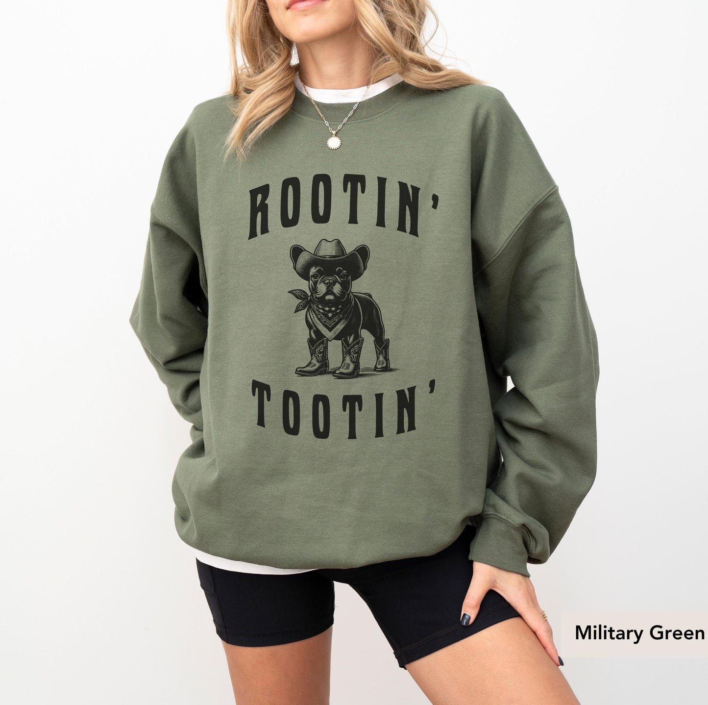 French Bulldog Cowboy Rootin Tootin Sweatshirt, French Bulldog shirt, Frenchie mom, French Bulldog, French Bulldog gift, Frenchie Cowboy Dog