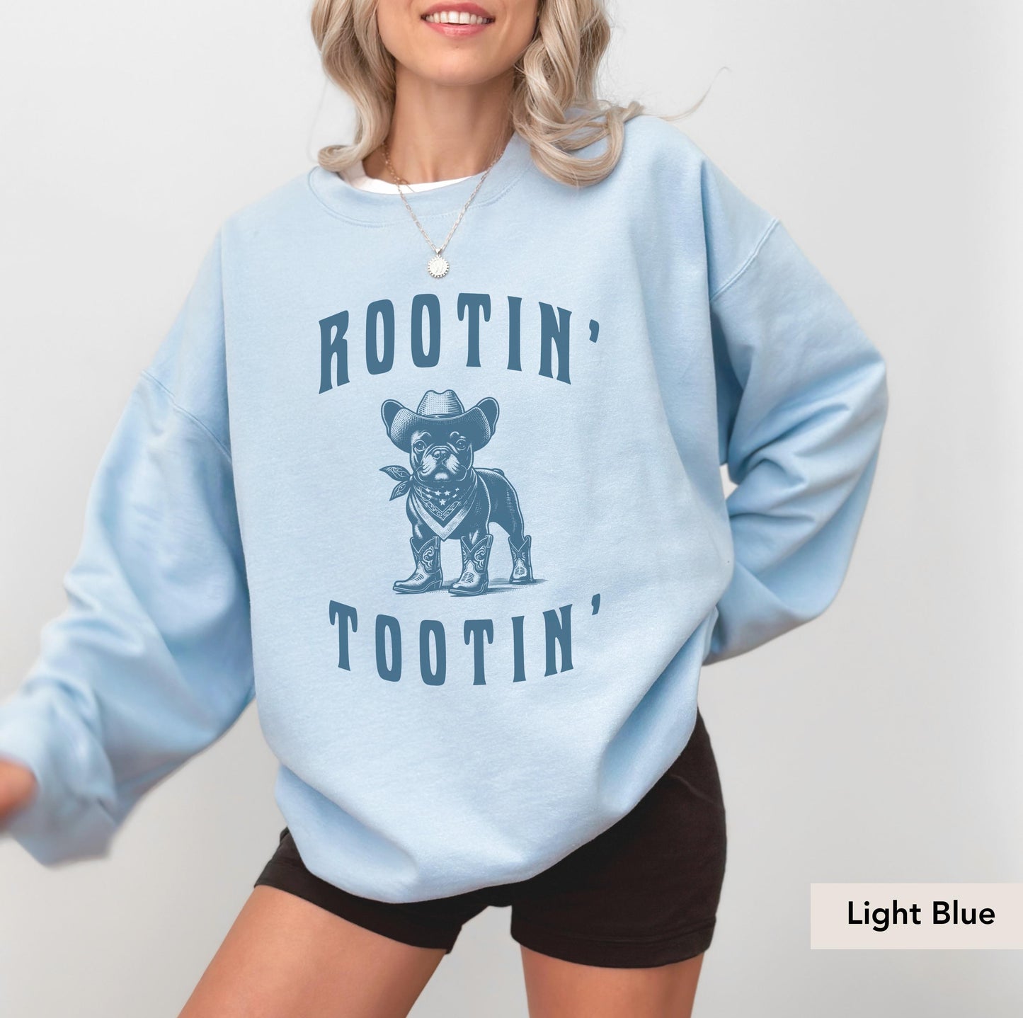 French Bulldog Cowboy Rootin Tootin Sweatshirt, French Bulldog shirt, Frenchie mom, French Bulldog, French Bulldog gift, Frenchie Cowboy Dog