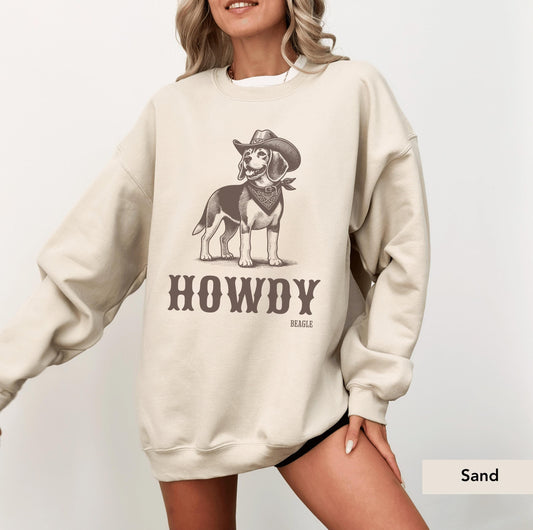 Howdy Beagle Sweatshirt, Beagle shirt, Beagle gift, Dog Cowboy sweater, Beagle Sweatshirt, Beagle mom gift, Beagle, Dog western