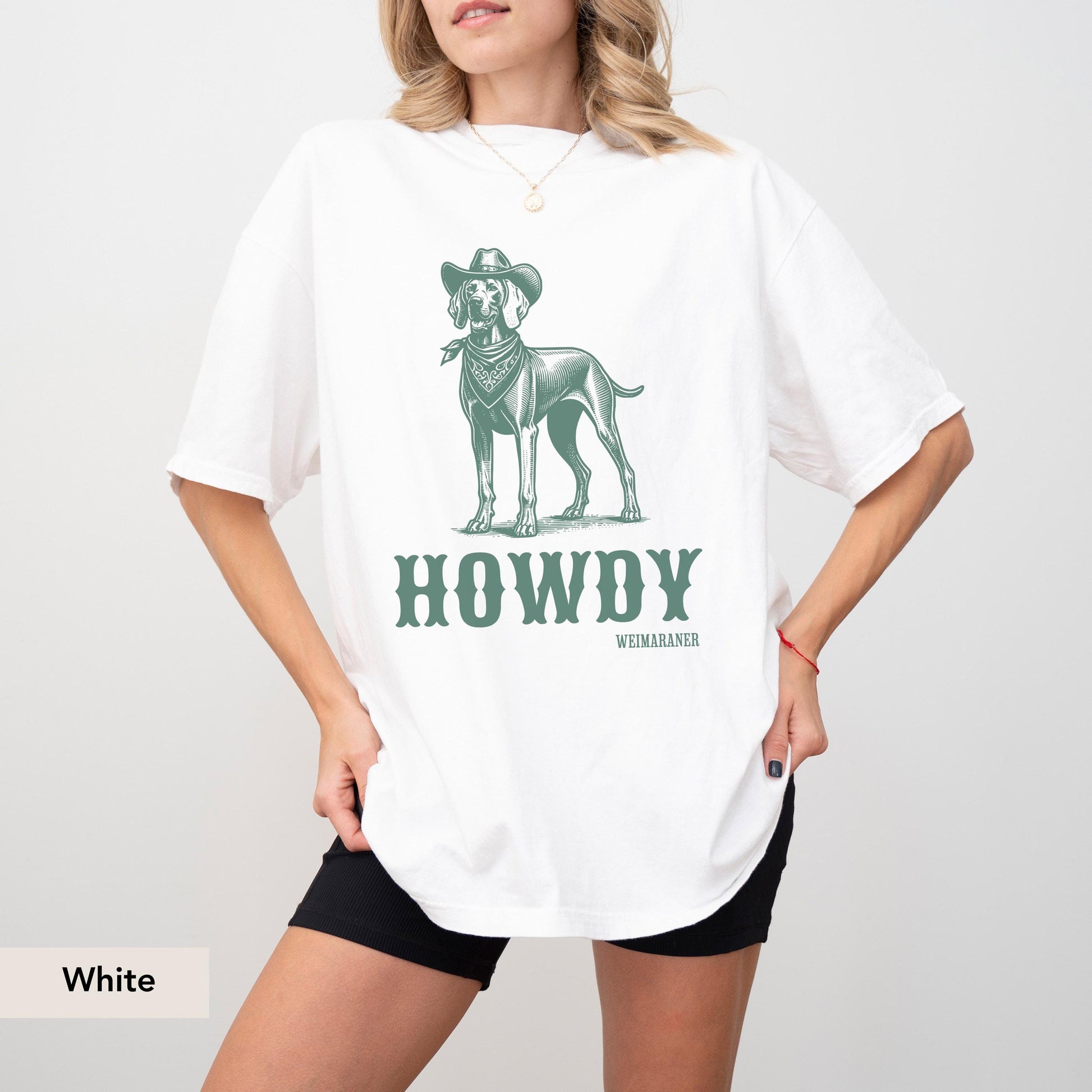 Howdy Weimaraner Comfort Colors® shirt, Weimaraner mom gift, Weimaraner lover, Weimaraner shirt, Weimaraner Gift, Weimaraner Cowboy