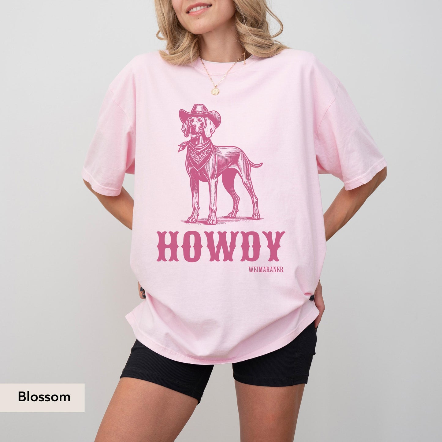 Howdy Weimaraner Comfort Colors® shirt, Weimaraner mom gift, Weimaraner lover, Weimaraner shirt, Weimaraner Gift, Weimaraner Cowboy