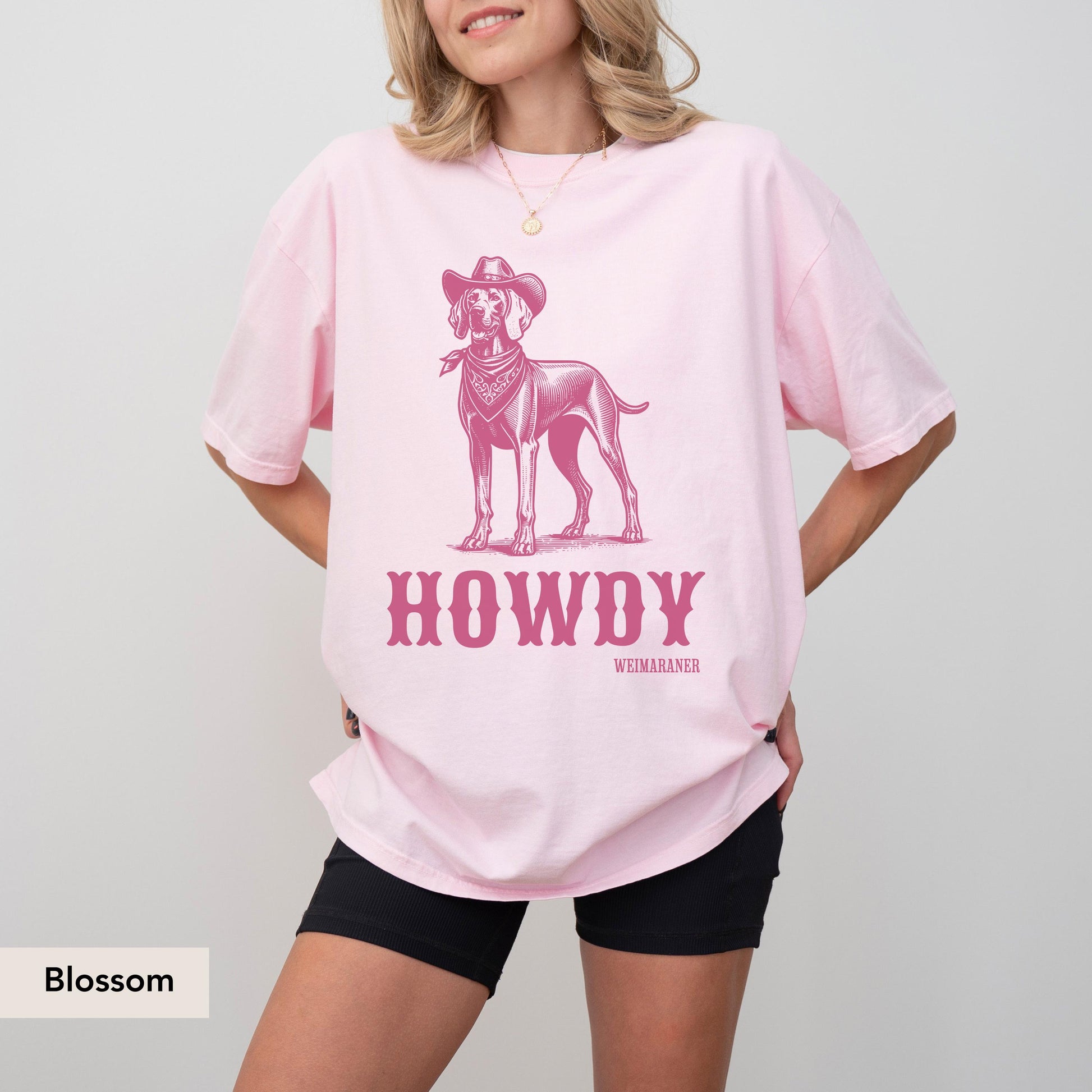 Howdy Weimaraner Comfort Colors® shirt, Weimaraner mom gift, Weimaraner lover, Weimaraner shirt, Weimaraner Gift, Weimaraner Cowboy
