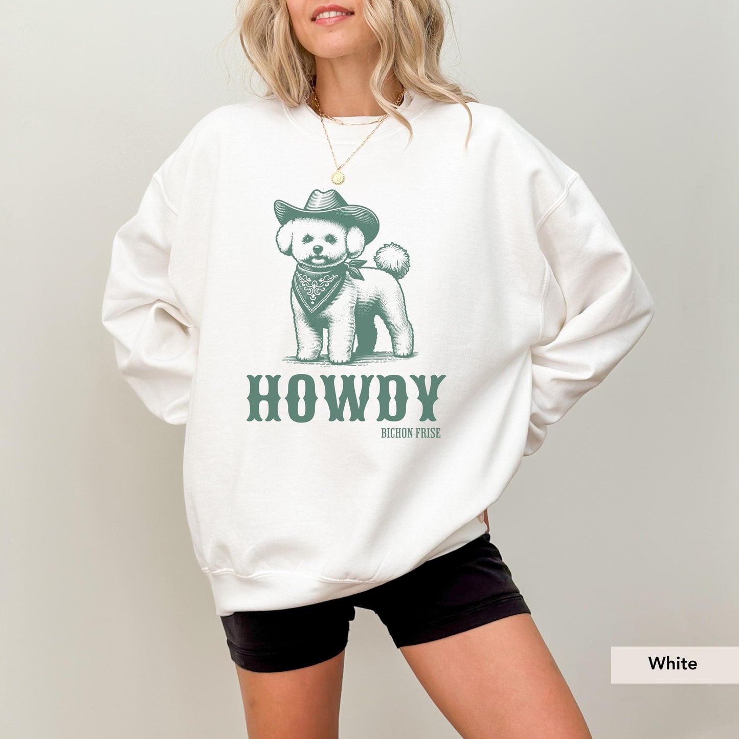 Howdy Bichon Frise Sweatshirt, Bichon Frise Shirt, Bichon Lover Gift, Bichon Frise Sweater, Bichon Frise Owner, Bichon Frise Mom Gift