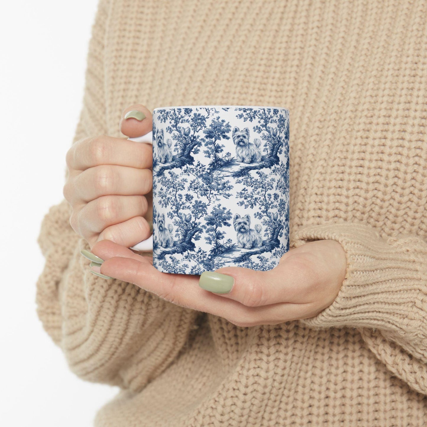 Yorkie French toile de jouy Mug, Yorkie Mug, Yorkie Gifts, Yorkshire terrier, Yorkie mom, Yorkie lover, Dog mom Mug, Yorkie Owner Gift