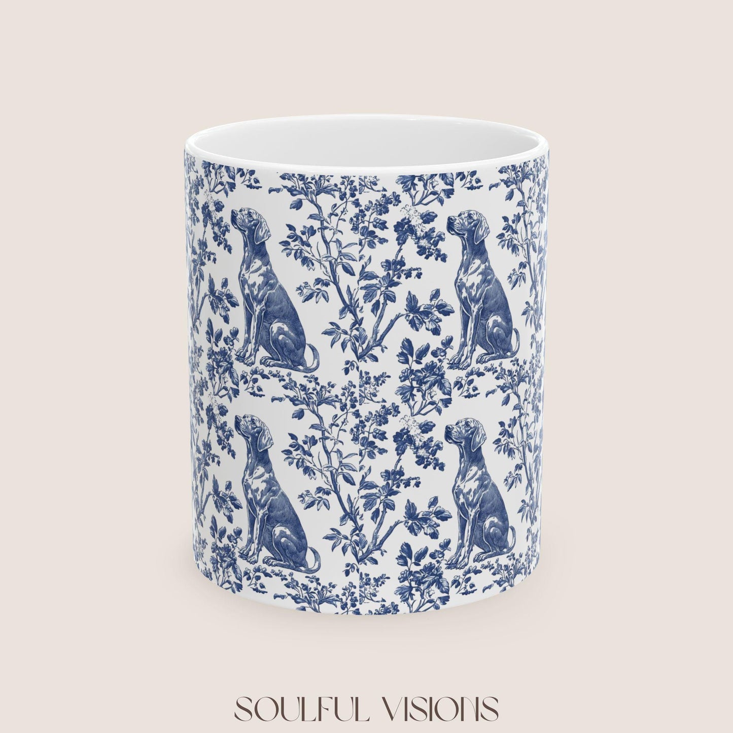 Vizsla French Toile De Jouy Mug, Vizsla, Vizsla mom, Vizsla Mug, Vizsla Lover Gift, Vizsla Gift, Hungarian Vizsla, Vizsla mugs, Dog Mom Mug
