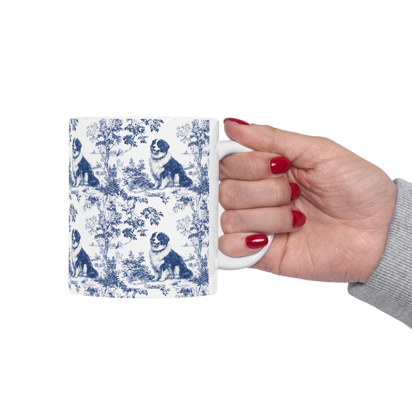 Bernese Mountain French Toile De Jouy Mug, Bernese Mountain Mug, Bernese Mountain, Bernese Mountain mom,Bernese Mountain Lover Gift