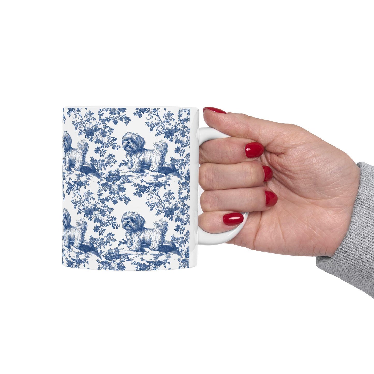 Shih tzu French Toile De Jouy Mug, Shih tzu Mug, Shih tzu gift, Shih tzu, Shih tzu mom, Shih tzu Lover Gift, Dog mom, Shih tzu Coffee Cup