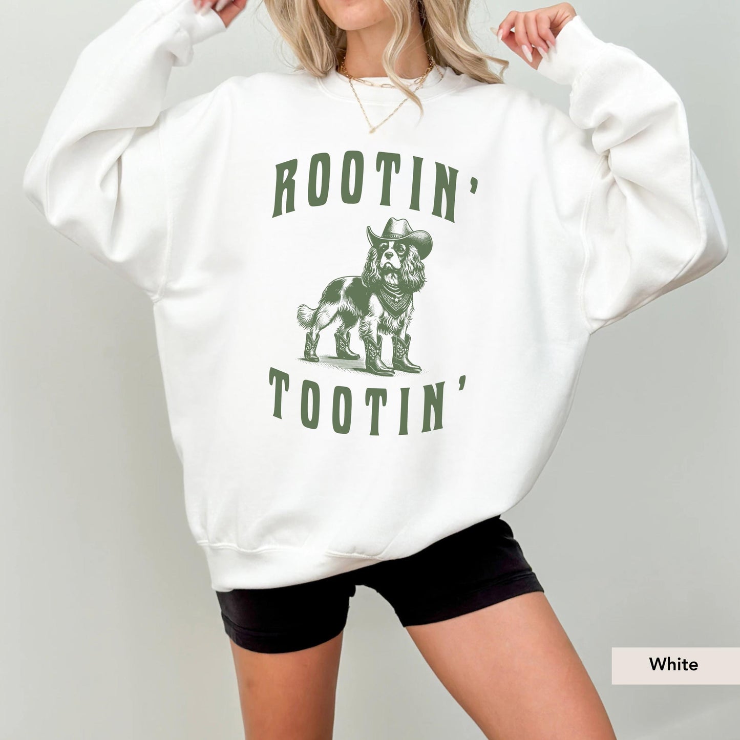 Rootin Tootin Cavalier King Charles Spaniel Sweatshirt, Cavalier Spaniel, Cavalier Spaniel Gift, Cavalier Spaniel mom, Cavalier Cowboy