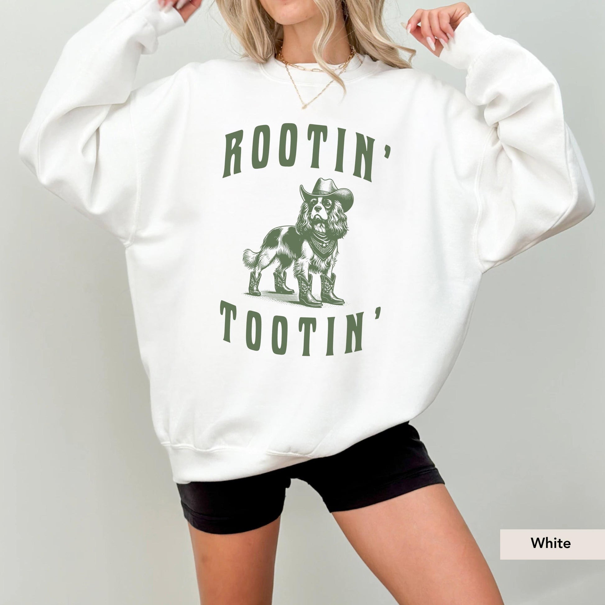 Rootin Tootin Cavalier King Charles Spaniel Sweatshirt, Cavalier Spaniel, Cavalier Spaniel Gift, Cavalier Spaniel mom, Cavalier Cowboy