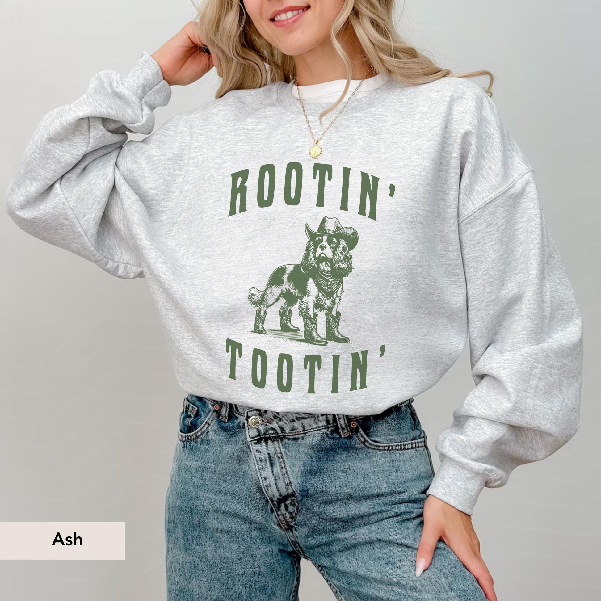 Rootin Tootin Cavalier King Charles Spaniel Sweatshirt, Cavalier Spaniel, Cavalier Spaniel Gift, Cavalier Spaniel mom, Cavalier Cowboy
