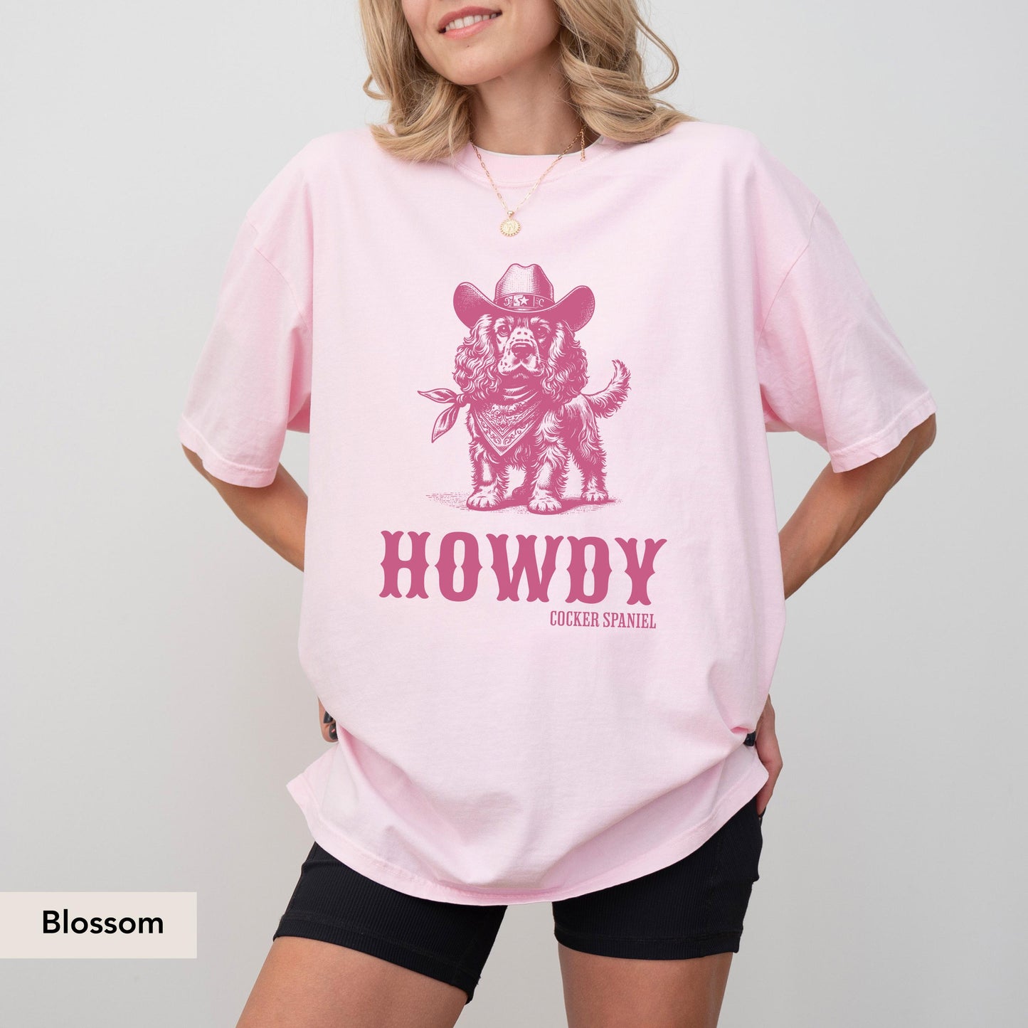 Howdy Cocker Spaniel Comfort colors Shirt, Cocker Spaniel Shirt, Spaniel, American Cocker Spaniel, Cocker Spaniel Shirt, Spaniel Cowboy