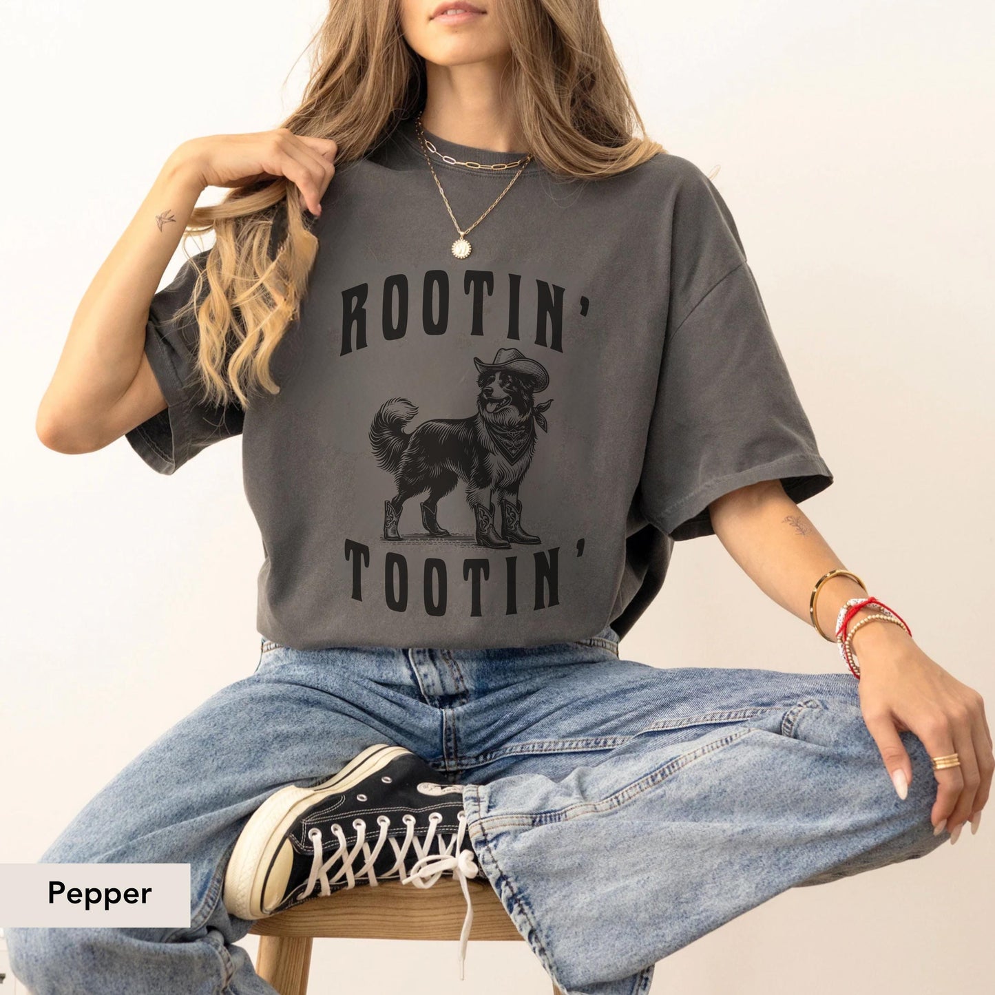 Rootin Tootin Border Collie Cowboy Shirt, Border Collie Shirt, Border Collie, Border Collie mom, Border Collie gifts, Collie dog, Collie tee
