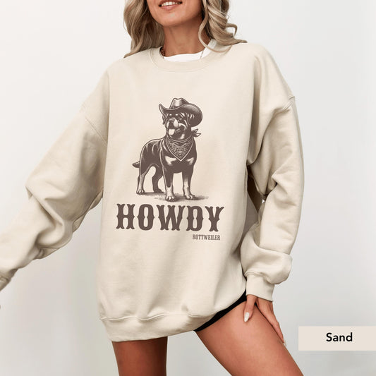 Howdy Rottweiler sweatshirt, Rottweiler sweatshirt, Rottweiler, Rottweiler dog, Rottweiler mom, Rottweiler owner,Rottweiler lover Gift