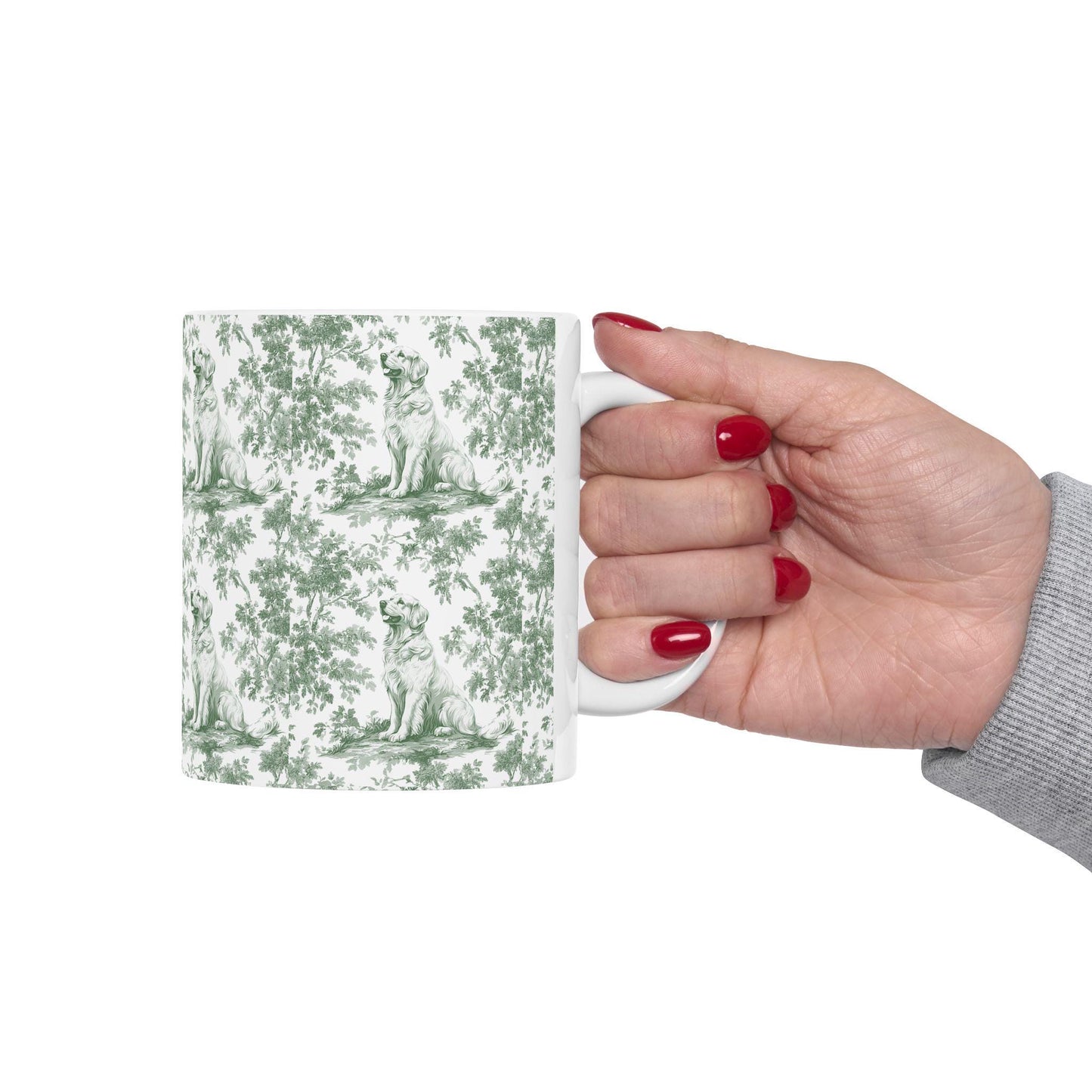 Golden Retriever French Pastel Toile de Jouy Mug, Golden Retriever, Golden Retriever ceramic mug, Retriever Mug, Golden Retriever Lover Gift