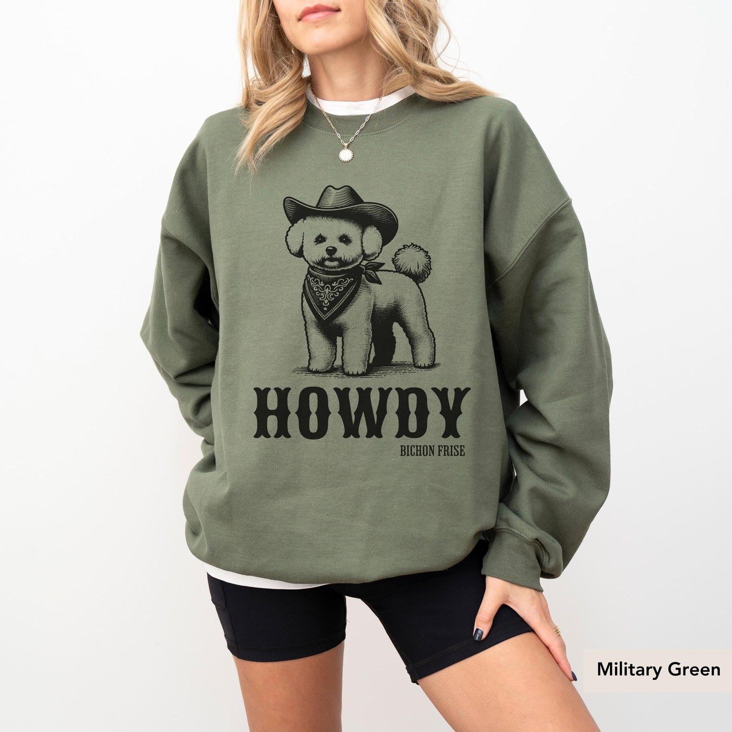 Howdy Bichon Frise Sweatshirt, Bichon Frise Shirt, Bichon Lover Gift, Bichon Frise Sweater, Bichon Frise Owner, Bichon Frise Mom Gift