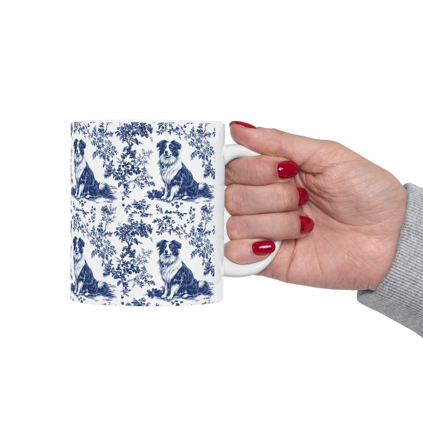Australian Shepherd French Toile De Jout Mug, Australian Shepherd Mug, Aussie, Australian Shepherd Gift, Aussie mom, Dg mom mug