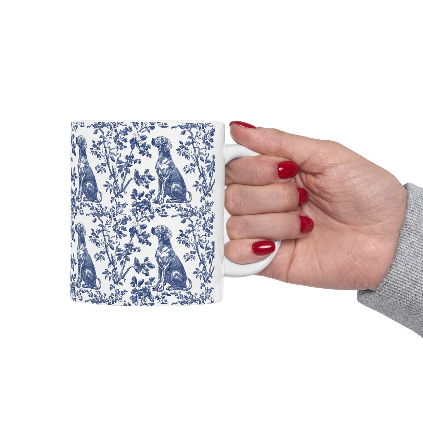 Vizsla French Toile De Jouy Mug, Vizsla, Vizsla mom, Vizsla Mug, Vizsla Lover Gift, Vizsla Gift, Hungarian Vizsla, Vizsla mugs, Dog Mom Mug