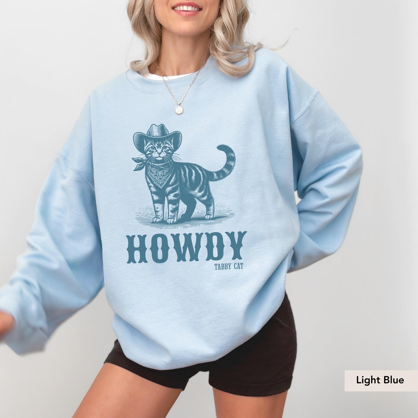 Howdy Tabby cat Sweatshirt, Tabby cat, Tabby cat gifts, Tabby cat mom, Tabby cat Shirt, Cat mom sweatshirt, cat owner gift, Tabby Cat gift