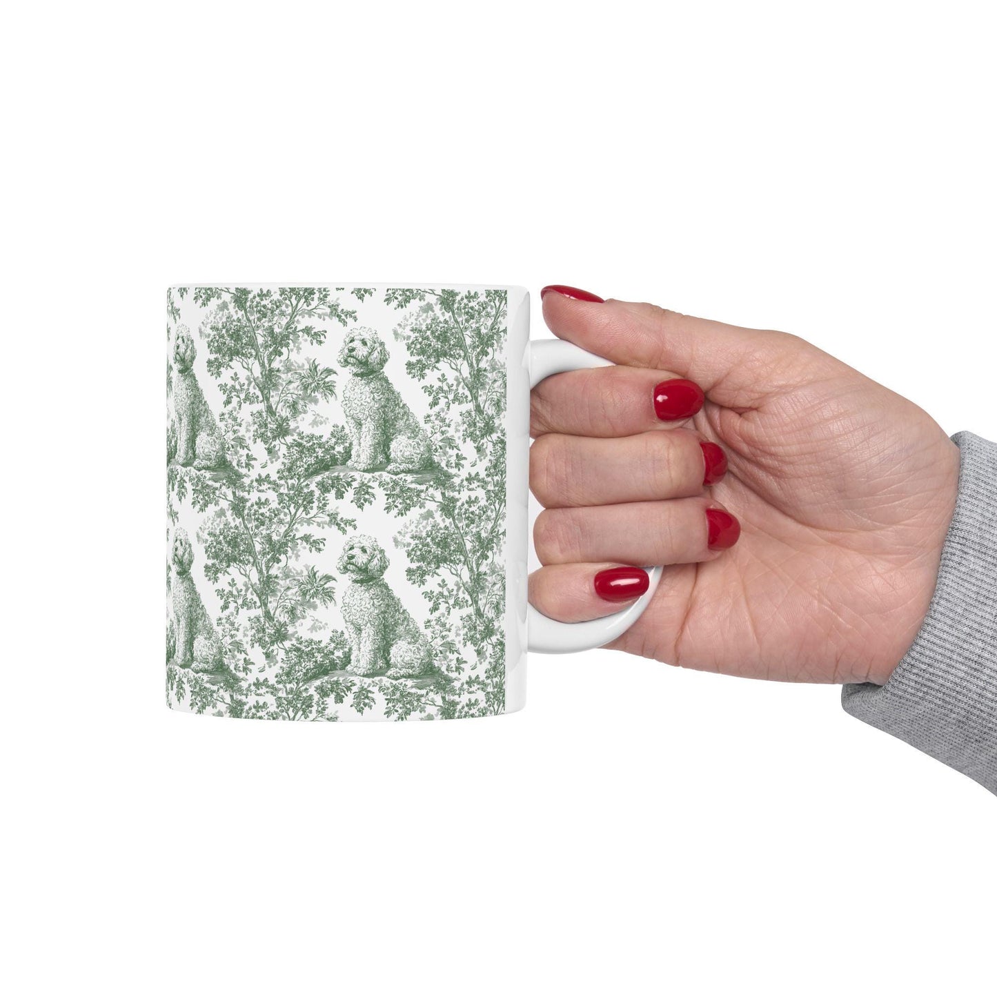 Golden doodle French Pastel Toile de Jouy Mug