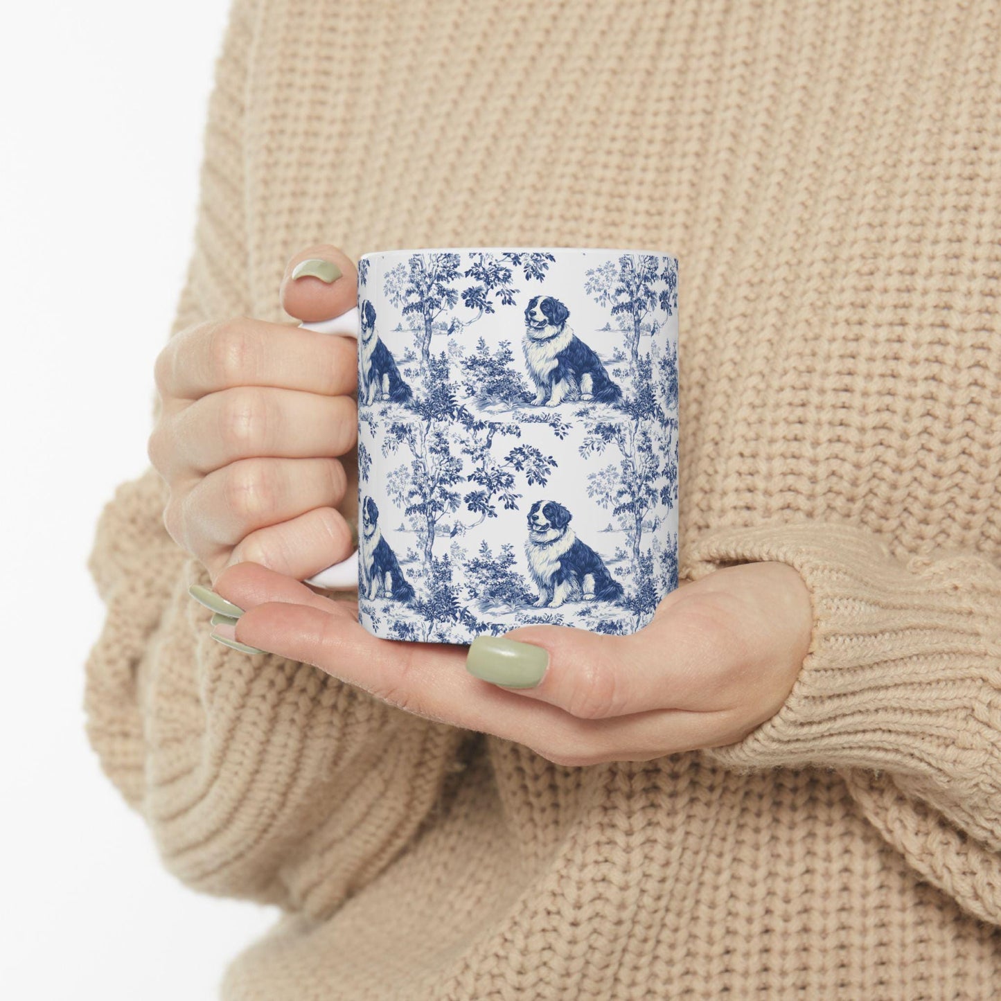 Bernese Mountain French Toile De Jouy Mug, Bernese Mountain Mug, Bernese Mountain, Bernese Mountain mom,Bernese Mountain Lover Gift