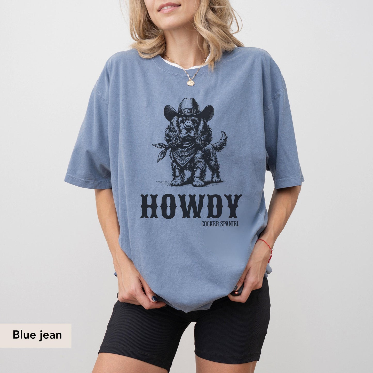 Howdy Cocker Spaniel Comfort colors Shirt, Cocker Spaniel Shirt, Spaniel, American Cocker Spaniel, Cocker Spaniel Shirt, Spaniel Cowboy
