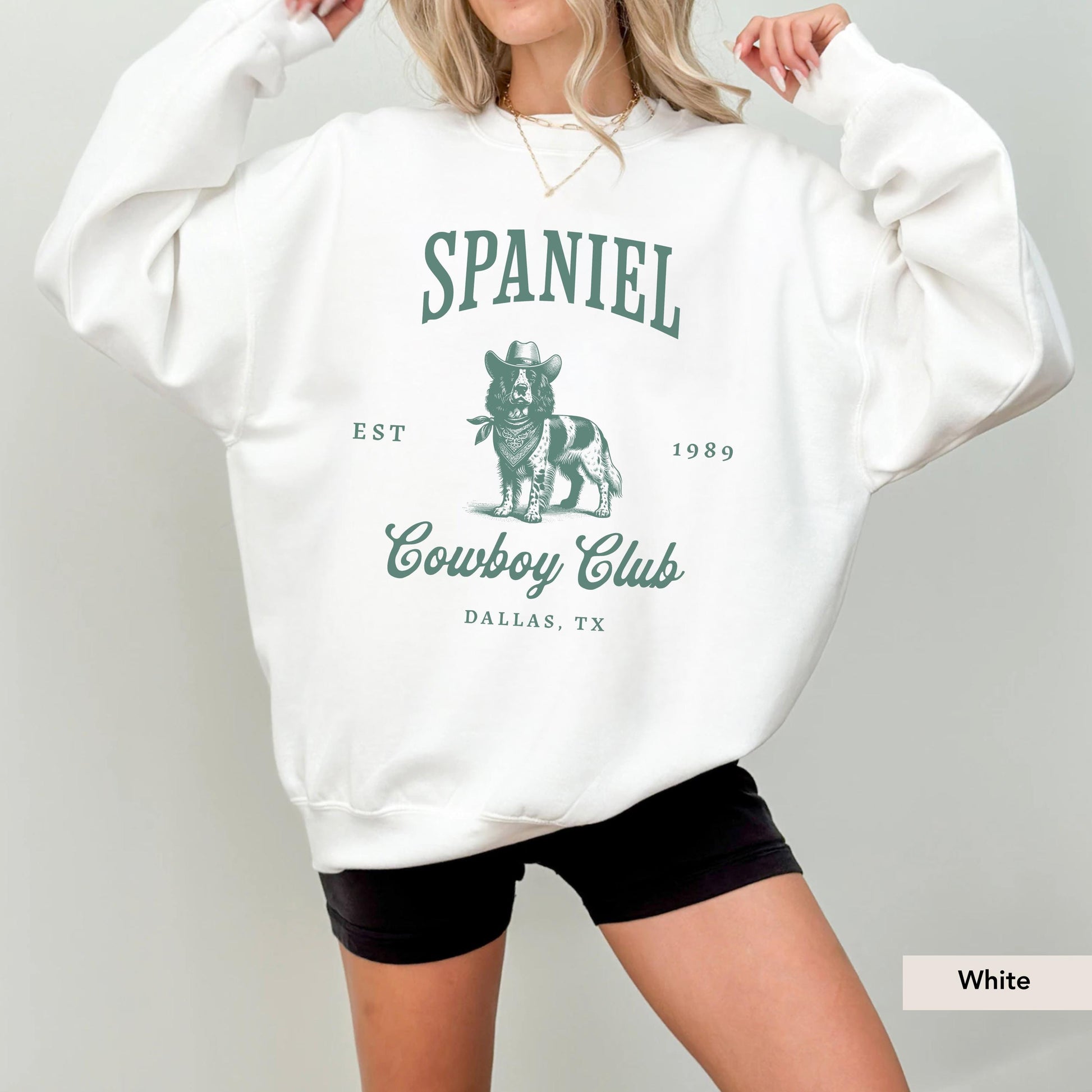 English springer spaniel Cowboy Club Sweatshirt, English Springer Spaniel shirt, English Springer Spaniel, English Spaniel Gift, Dog cowboy
