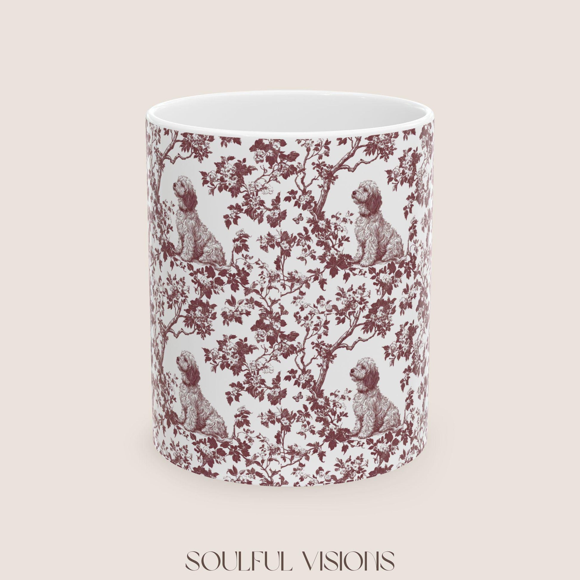 Golden doodle French Toile de Jouy Mug, Golden doodle Mugs, Doodle Gift, Golden doodle gift, Goldendoodle, Doodle mama Gift, Doodle Mom