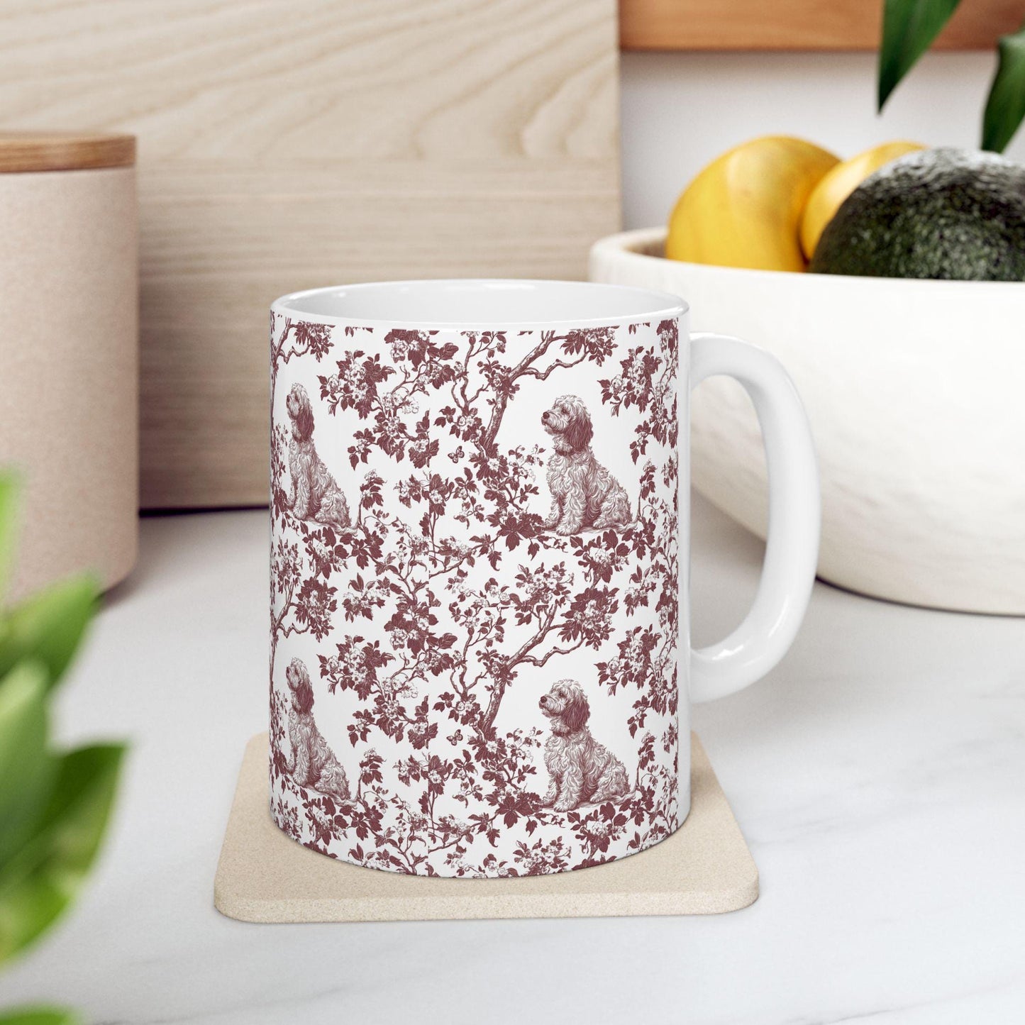 Golden doodle French Toile de Jouy Mug, Golden doodle Mugs, Doodle Gift, Golden doodle gift, Goldendoodle, Doodle mama Gift, Doodle Mom