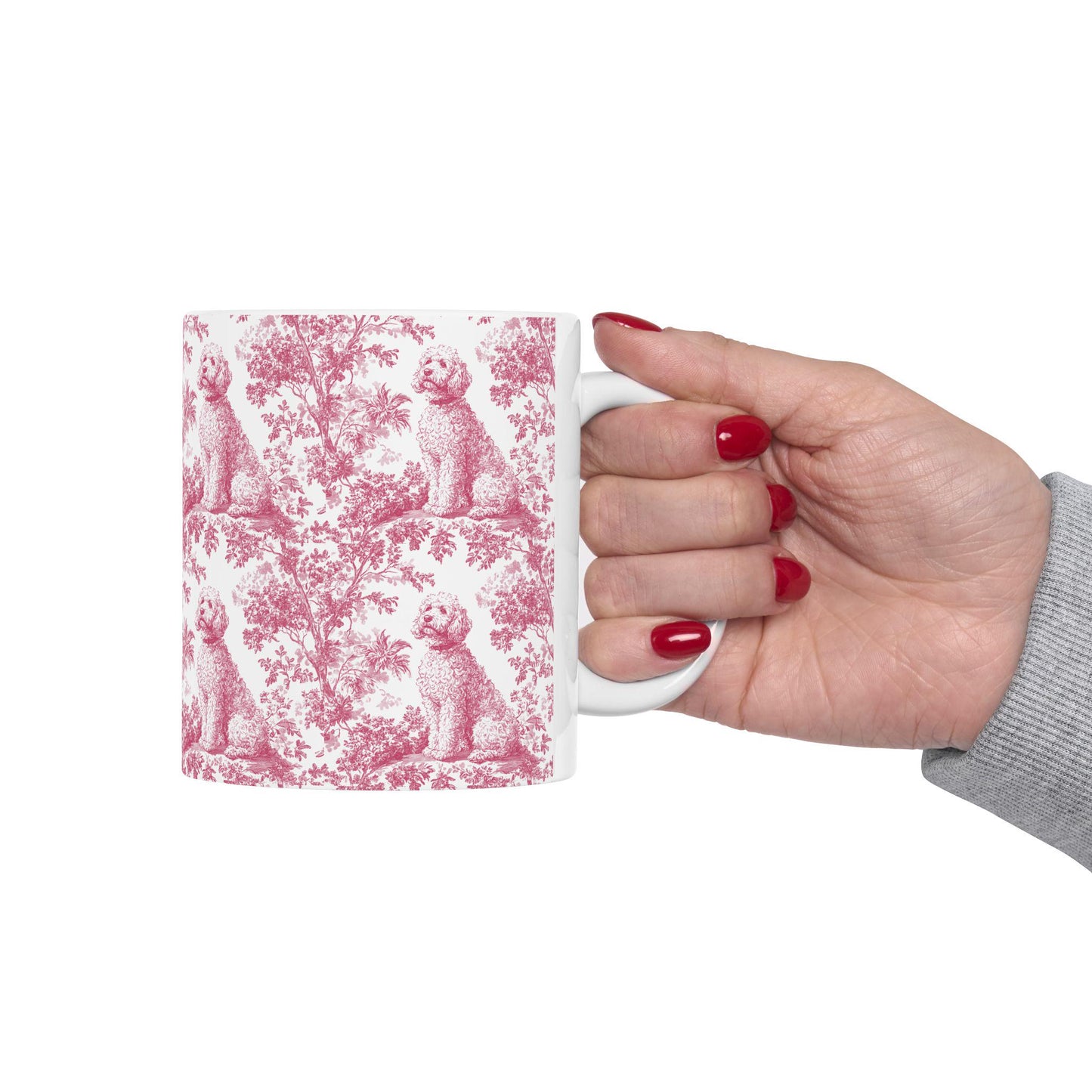 Golden doodle French Pink Toile de Jouy Mug, Golden doodle Mugs, Doodle, Golden doodle gift, Goldendoodle, Doodle mama Gift, Doodle Mom