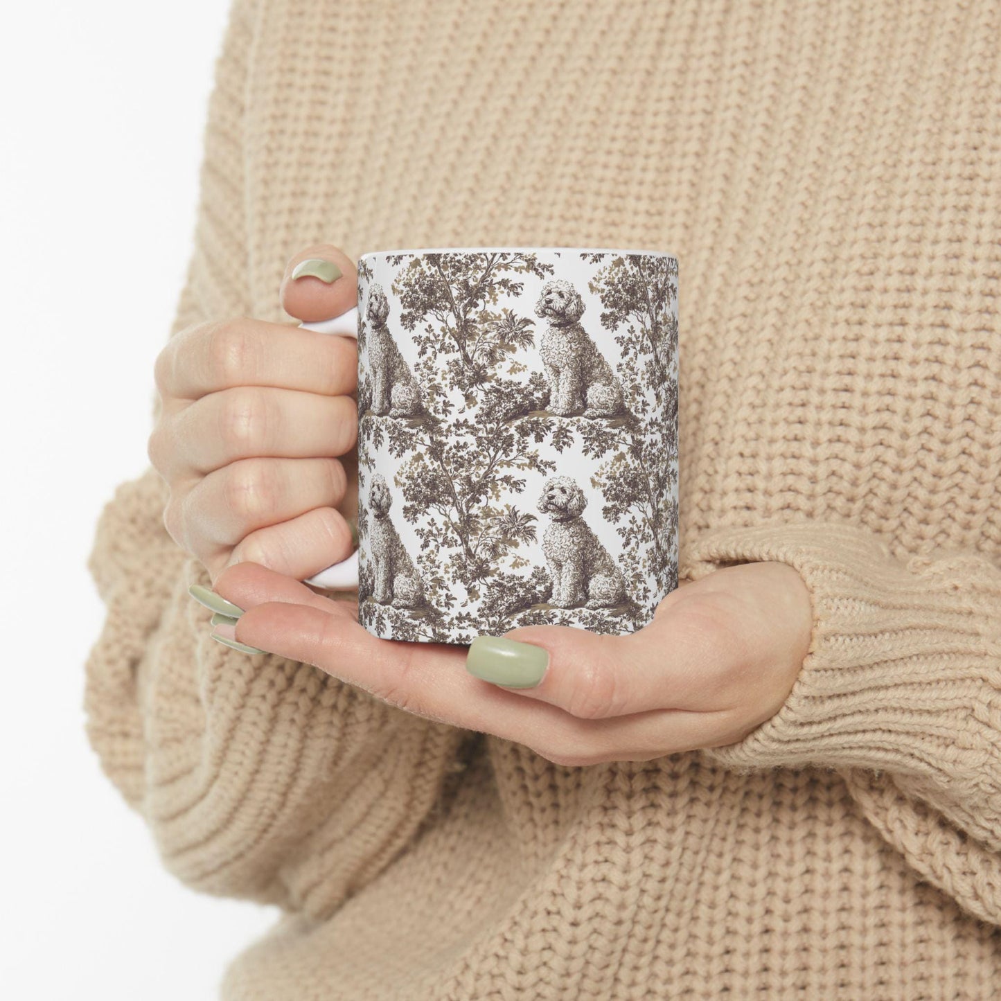 Golden doodle French Toile de Jouy Mug, Golden doodle Mugs, Doodle Gift, Golden doodle gift, Goldendoodle, Doodle mama Gift, Doodle Mom