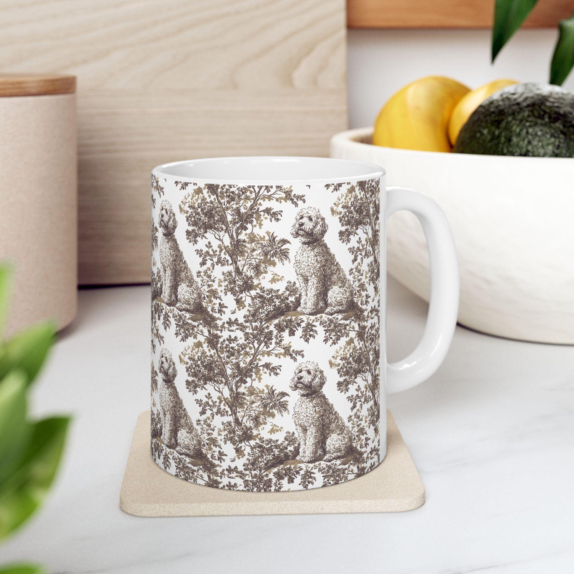 Golden doodle French Toile de Jouy Mug, Golden doodle Mugs, Doodle Gift, Golden doodle gift, Goldendoodle, Doodle mama Gift, Doodle Mom