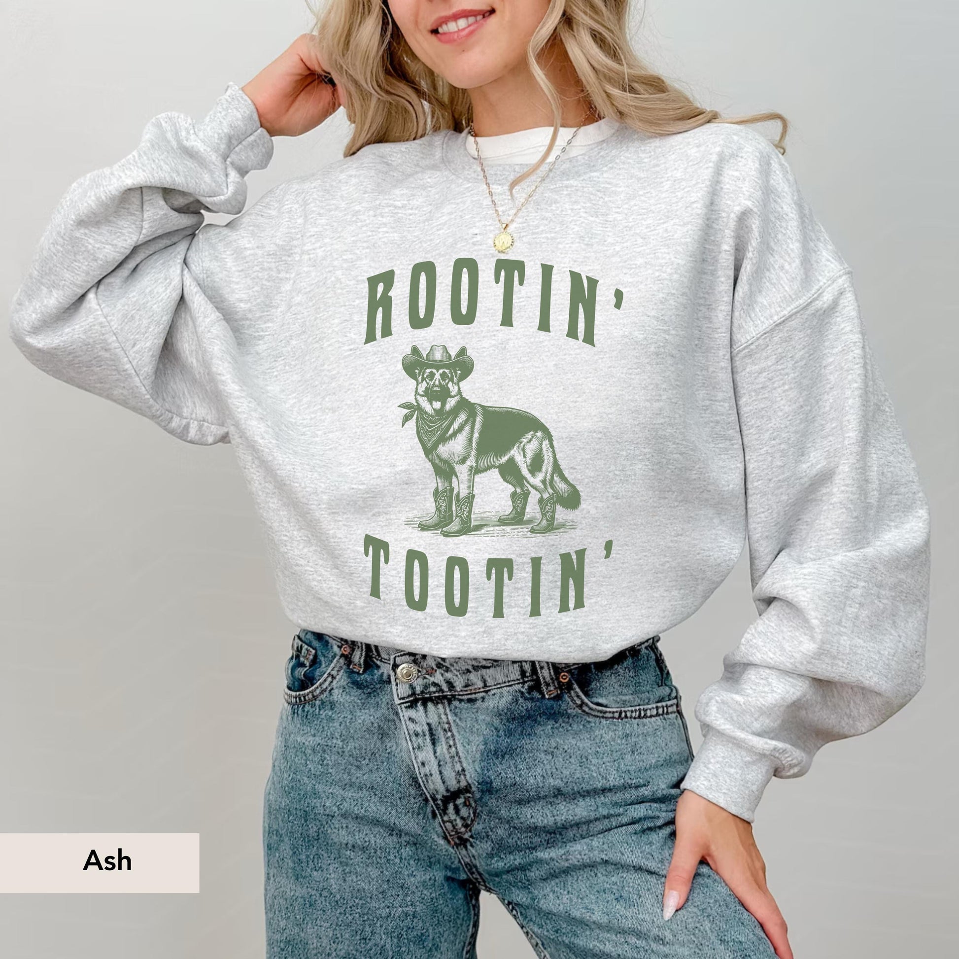 Rootin Tootin German Shepherd Cowboy Sweatshirt, German Shepherd shirt, German Shepherd, German Shepherd Gift, Dog Cowboy, Shepherd shirt