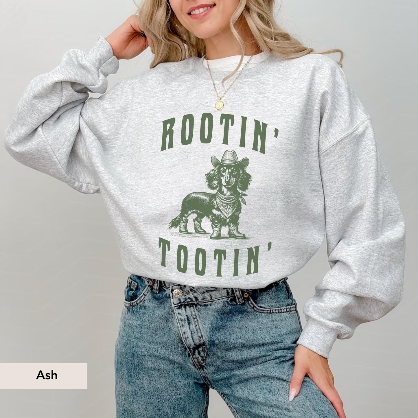 Rootin Tootin Dachshund Long Haired Sweatshirt, Dachshund shirt, Dachshund Sweatshirt, Dachshund Gift, Doxie Shirt, sausage dog, Dachshund