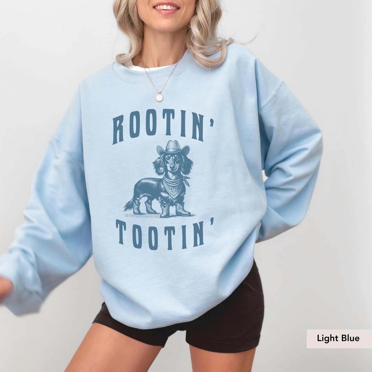 Rootin Tootin Dachshund Long Haired Sweatshirt, Dachshund shirt, Dachshund Sweatshirt, Dachshund Gift, Doxie Shirt, sausage dog, Dachshund