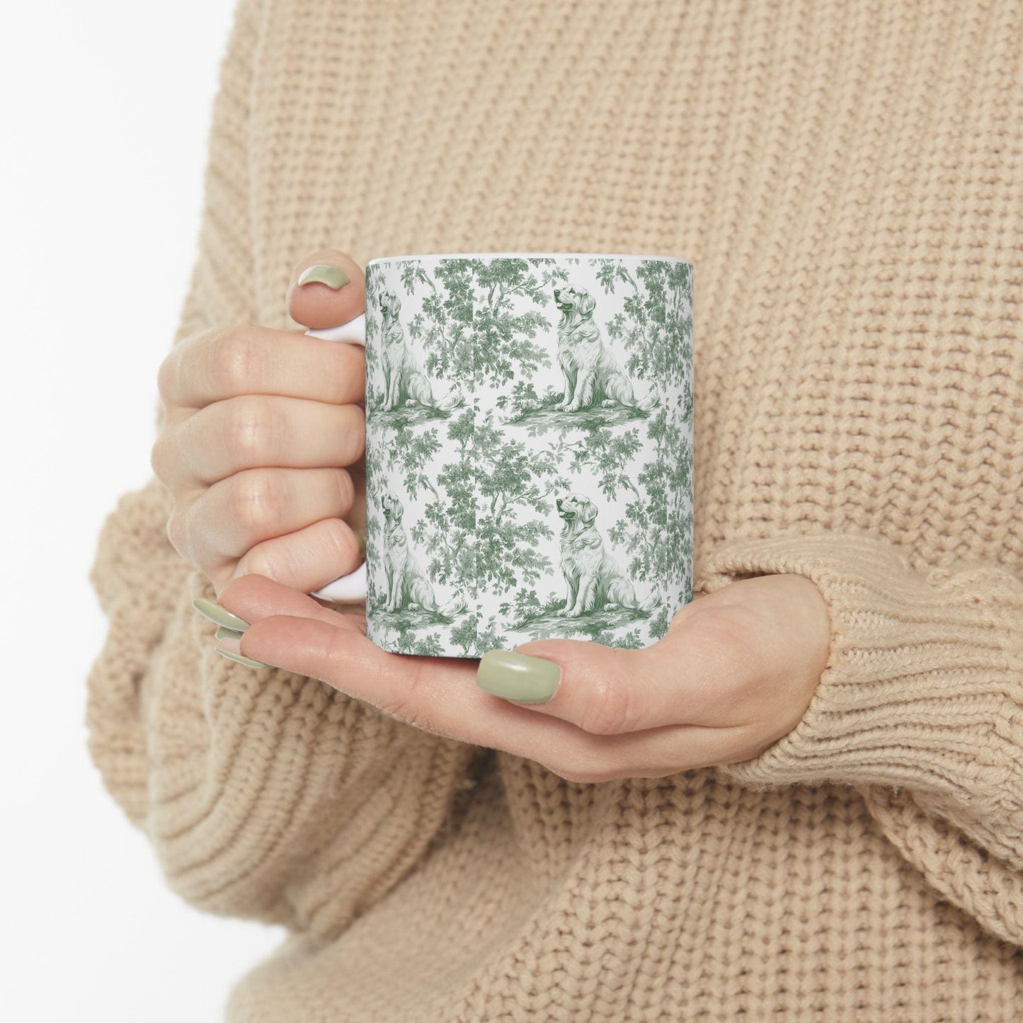 Golden Retriever French Pastel Toile de Jouy Mug, Golden Retriever, Golden Retriever ceramic mug, Retriever Mug, Golden Retriever Lover Gift