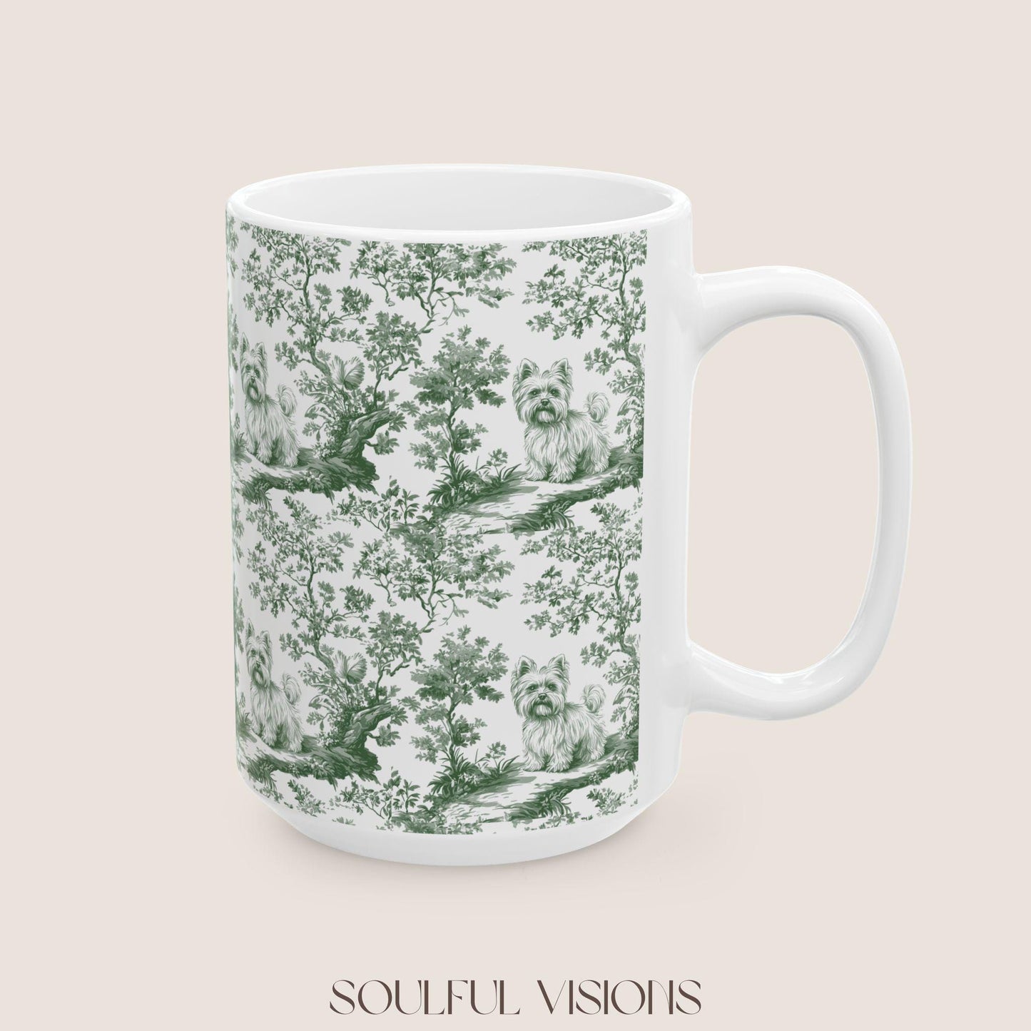 Yorkie French Pastel toile de jouy Mug, Yorkie Mug, Yorkie Gifts, Yorkshire terrier, Yorkie mom, Yorkie lover, Dog mom Mug, Yorkie Owner