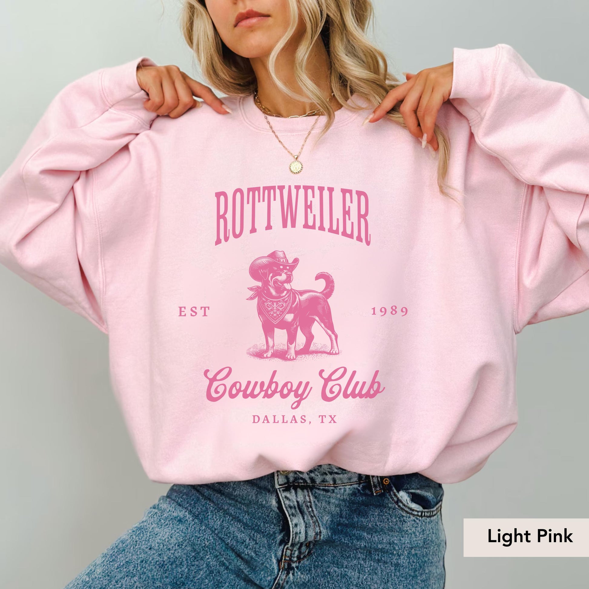Rottweiler Cowboy Club Sweatshirt, Rottweiler Shirt, Rottweiler Gift, Rottweiler, Rottweiler dog, Rottweiler mom, Dog western Shirt