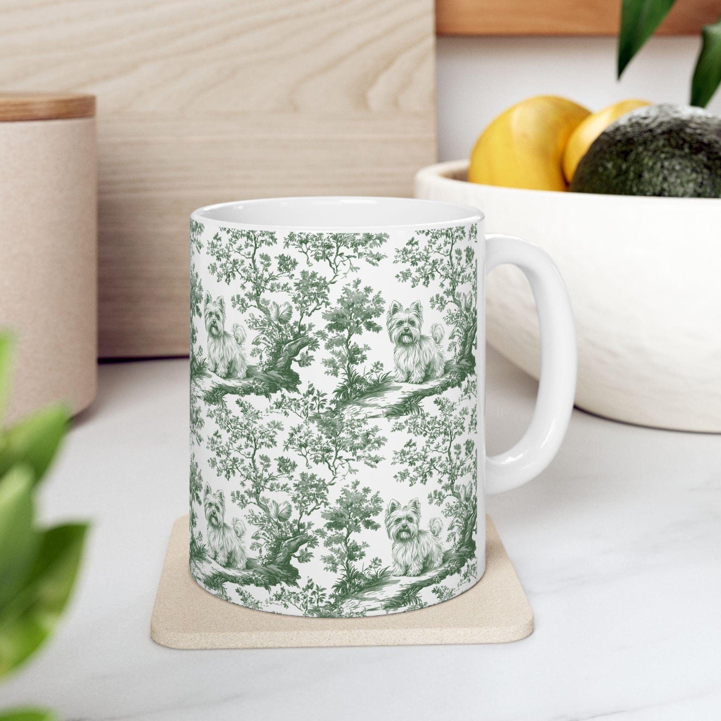 Yorkie French Pastel toile de jouy Mug, Yorkie Mug, Yorkie Gifts, Yorkshire terrier, Yorkie mom, Yorkie lover, Dog mom Mug, Yorkie Owner
