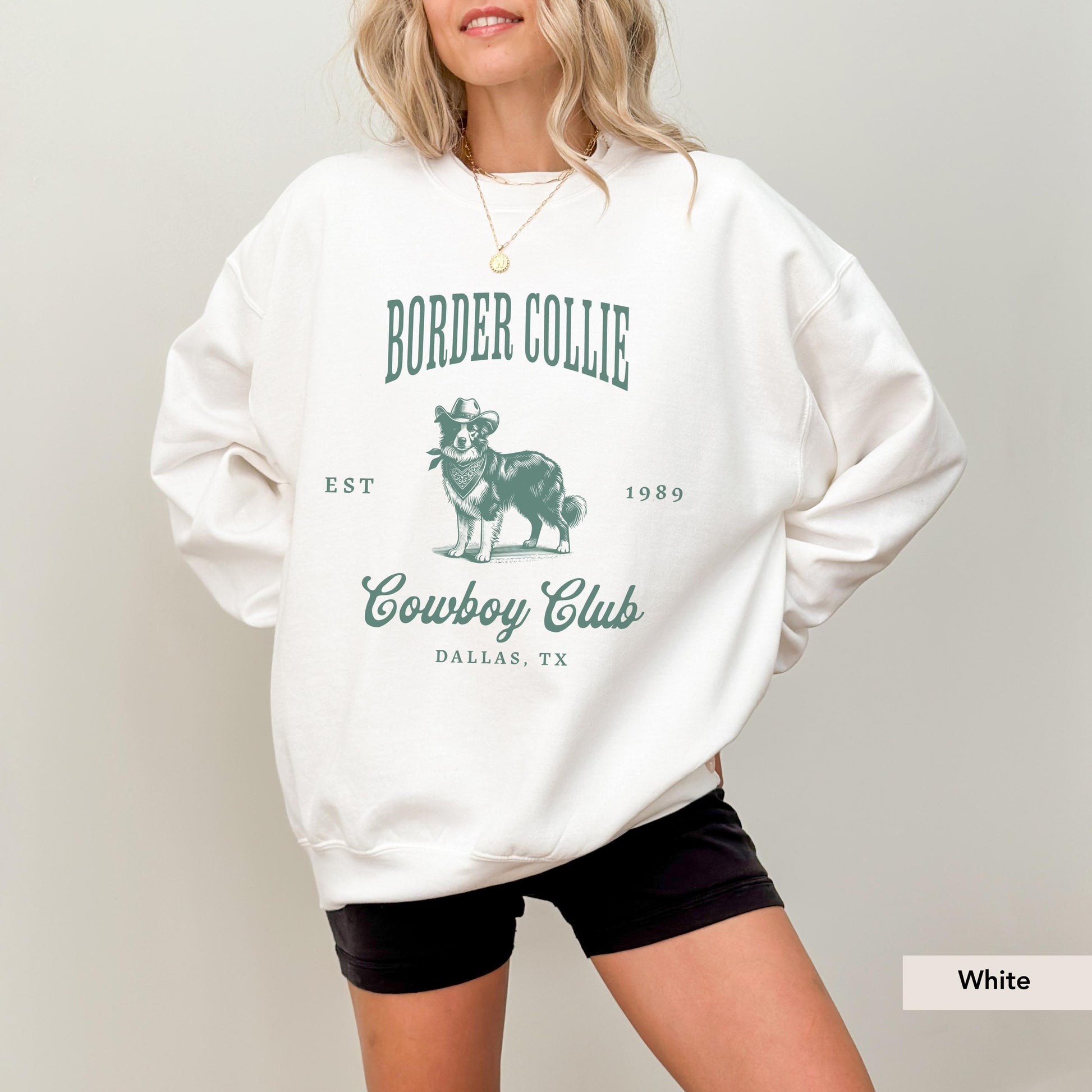 Border Collie Cowboy Club Sweatshirt, Border Collie Shirt, Border Collie, Border Collie mom, Border Collie gifts, Collie dog, Dog western