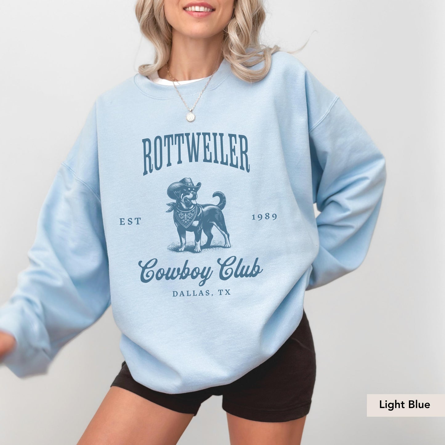 Rottweiler Cowboy Club Sweatshirt, Rottweiler Shirt, Rottweiler Gift, Rottweiler, Rottweiler dog, Rottweiler mom, Dog western Shirt