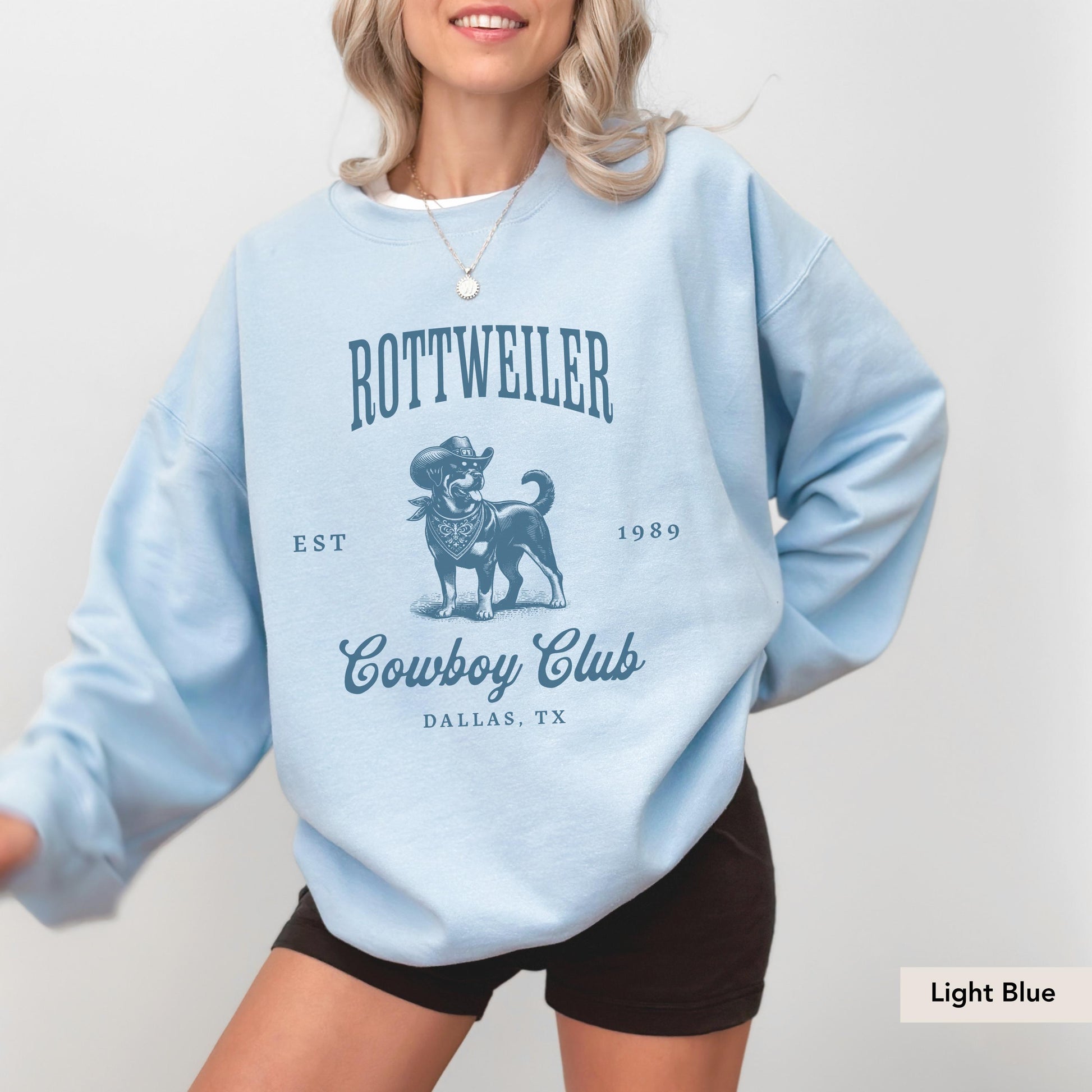 Rottweiler Cowboy Club Sweatshirt, Rottweiler Shirt, Rottweiler Gift, Rottweiler, Rottweiler dog, Rottweiler mom, Dog western Shirt