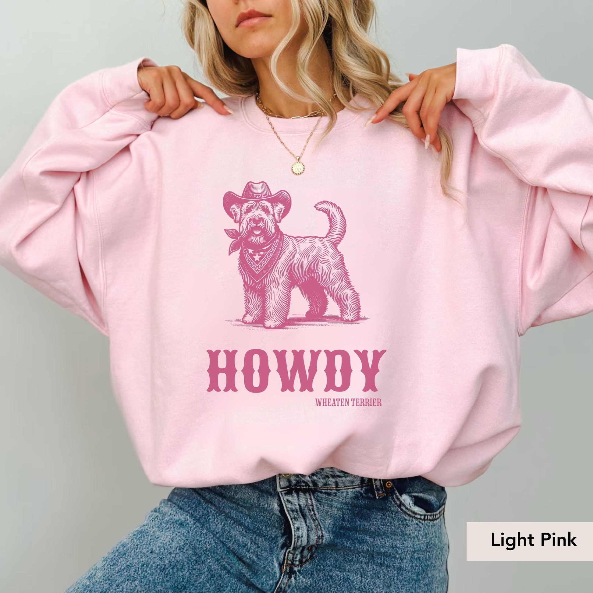 Howdy Wheaten Terrier Sweatshirt, Wheaten Terrier, Wheaten Terrier gift, Wheaten mom, Dog mom, Wheaten Terrier dog, Dog western