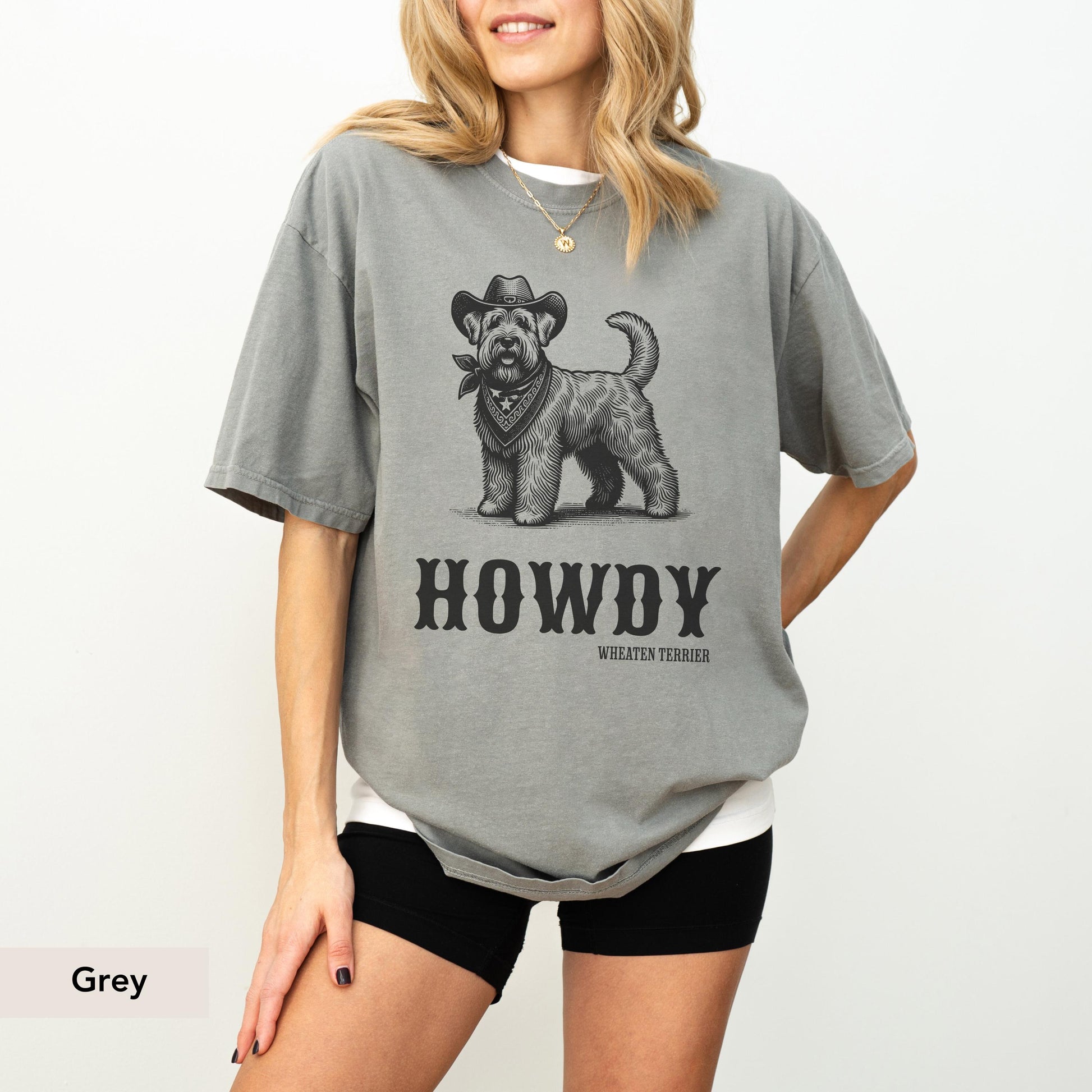 Howdy Wheaten Terrier Comfort Colors Shirt, Wheaten Terrier, Wheaten Terrier gift, Wheaten mom, Dog mom, Wheaten Terrier dog, Dog western