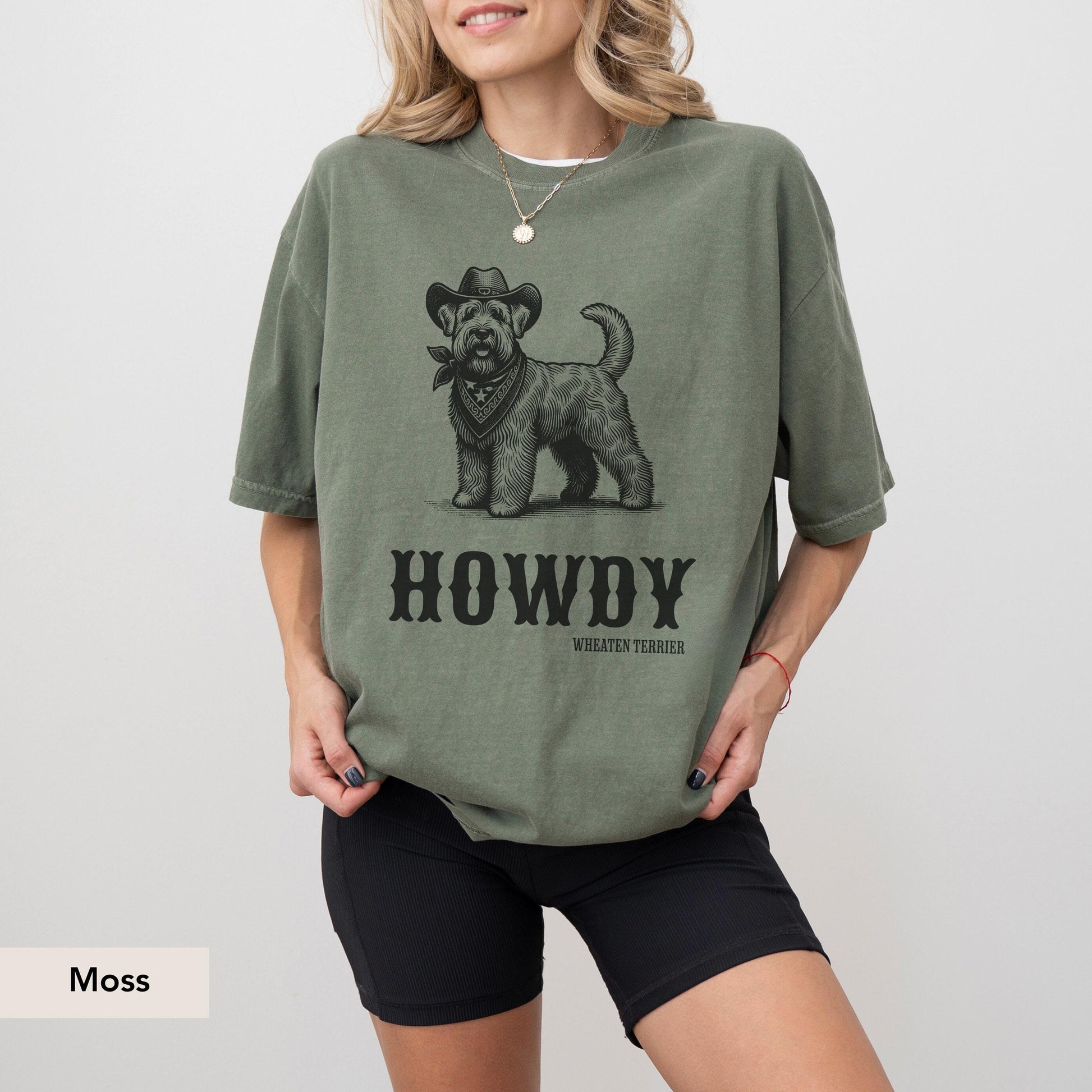 Howdy Wheaten Terrier Comfort Colors Shirt, Wheaten Terrier, Wheaten Terrier gift, Wheaten mom, Dog mom, Wheaten Terrier dog, Dog western
