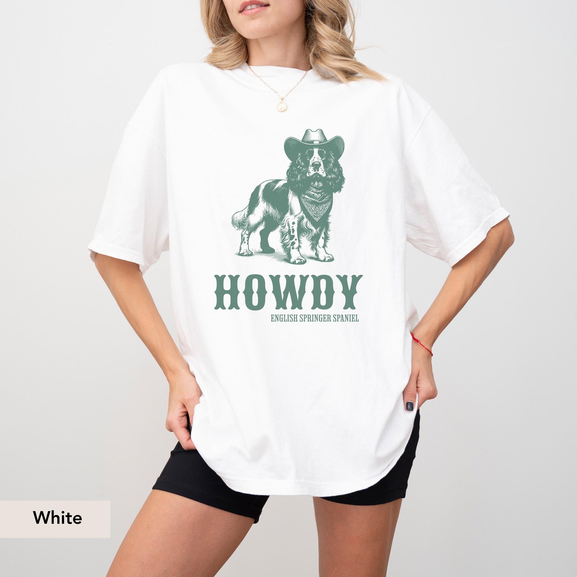 Howdy English springer spaniel Cowboy Shirt, English Springer Spaniel shirt, English Springer Spaniel, English Spaniel Gift, Dog cowboy