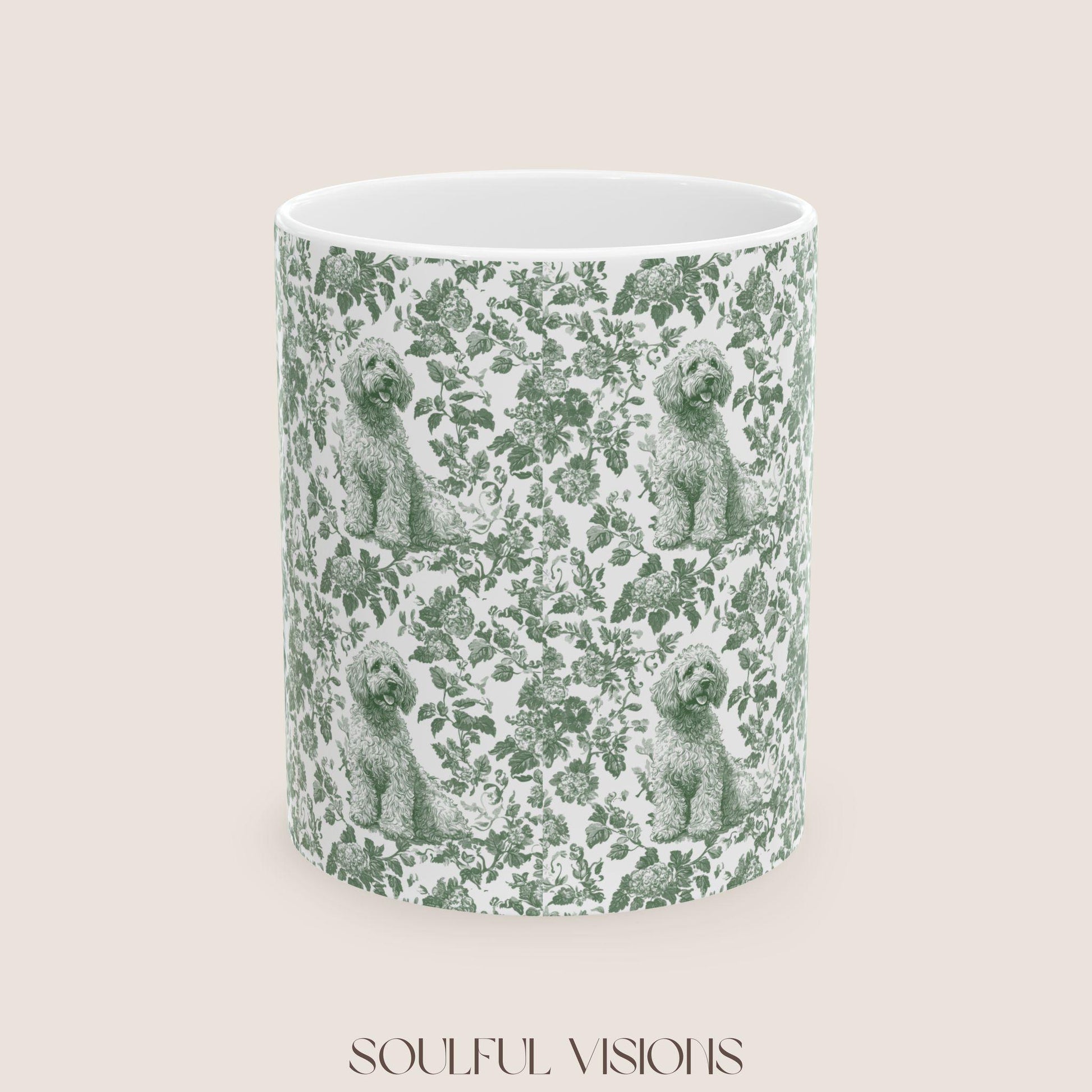 Labradoodle French Pastel Toile de Jouy Mug, Labradoodle Mug, Doodle Gift, Labradoodle gift, Toile Dog mug, Doodle mama Gift, Labradoodle