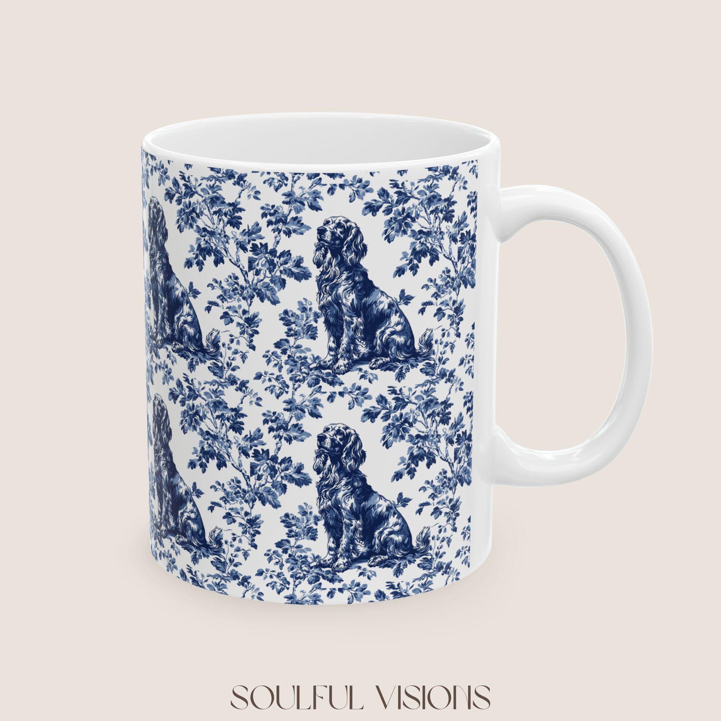 Gordon Setter French Blue Toile de Jouy Mug, Gordon Setter Mug , Gordon Setter, Gordon Setter mom, Gordon Setter lover Gifts