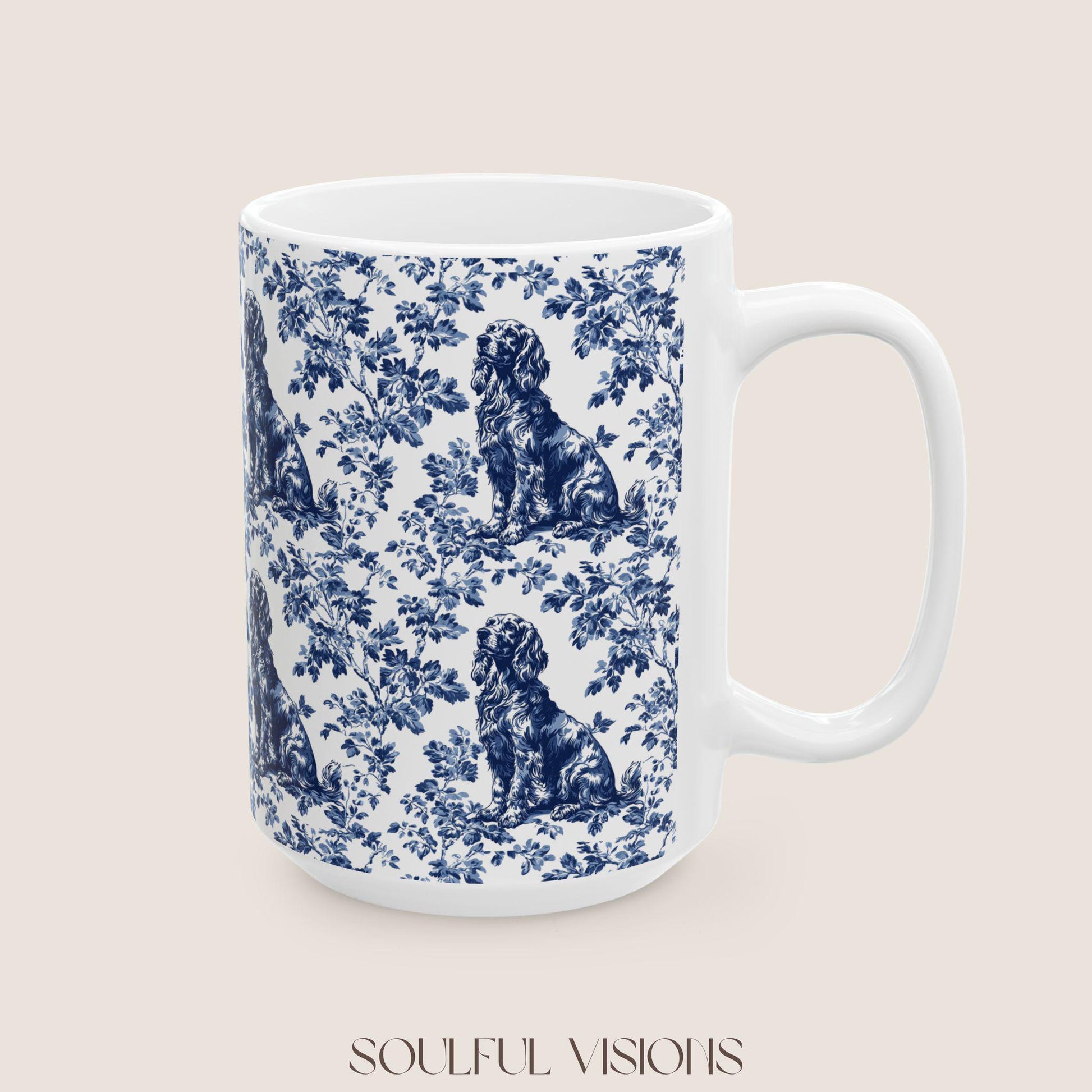Gordon Setter French Blue Toile de Jouy Mug, Gordon Setter Mug , Gordon Setter, Gordon Setter mom, Gordon Setter lover Gifts